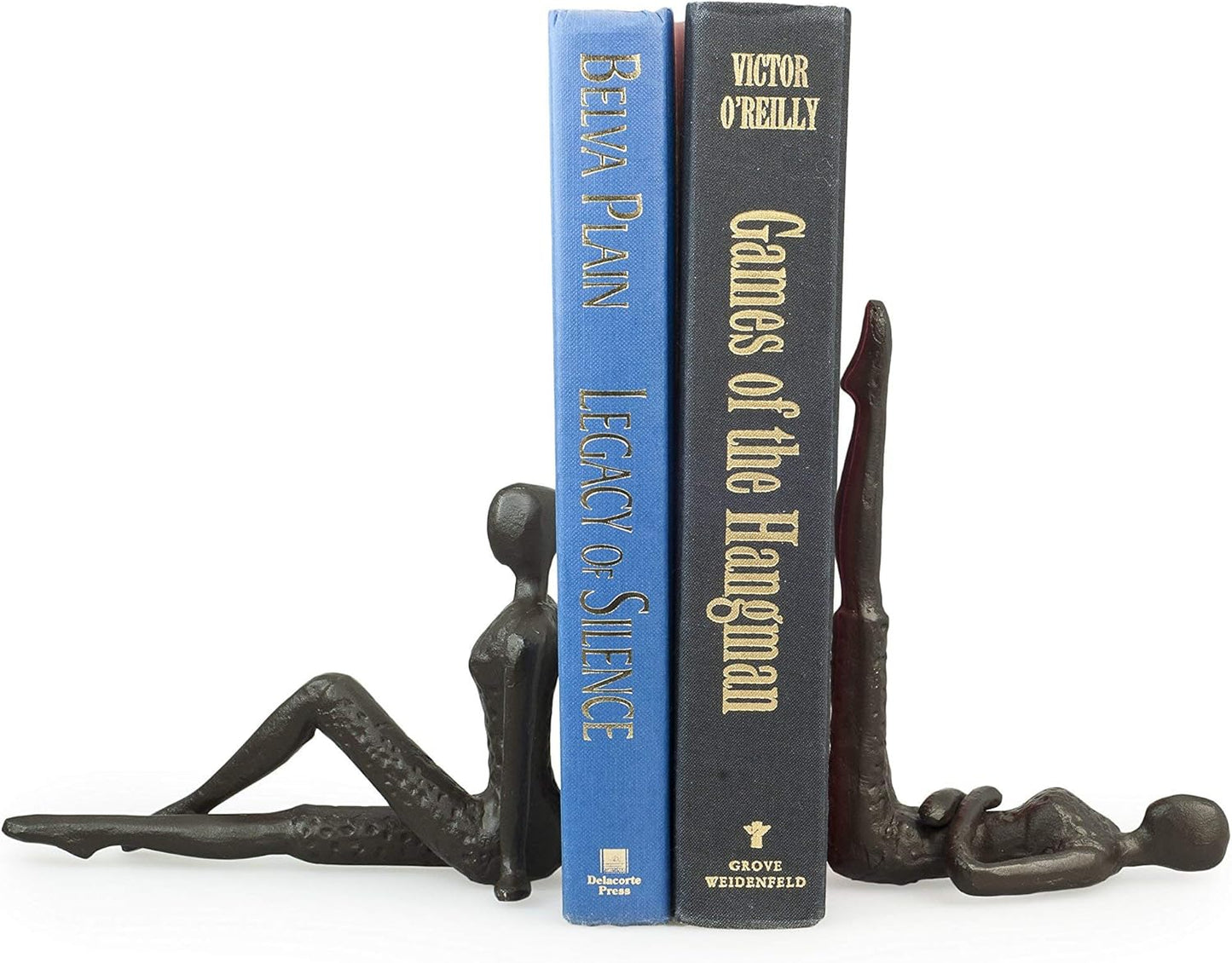 Danya B. ZI11217 Contemporary 2 Piece Ladies Stretching Cast Iron Metal Art Bookend Set