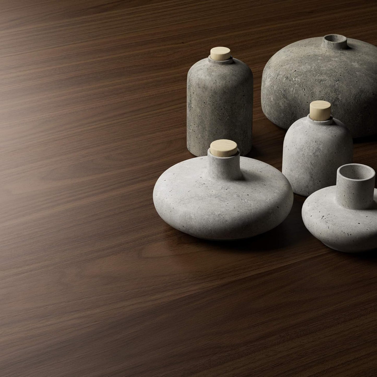 Mobili Fiver, Set of 2 Rachele Shelves, 23.62 in, Walnut, Made in Italy