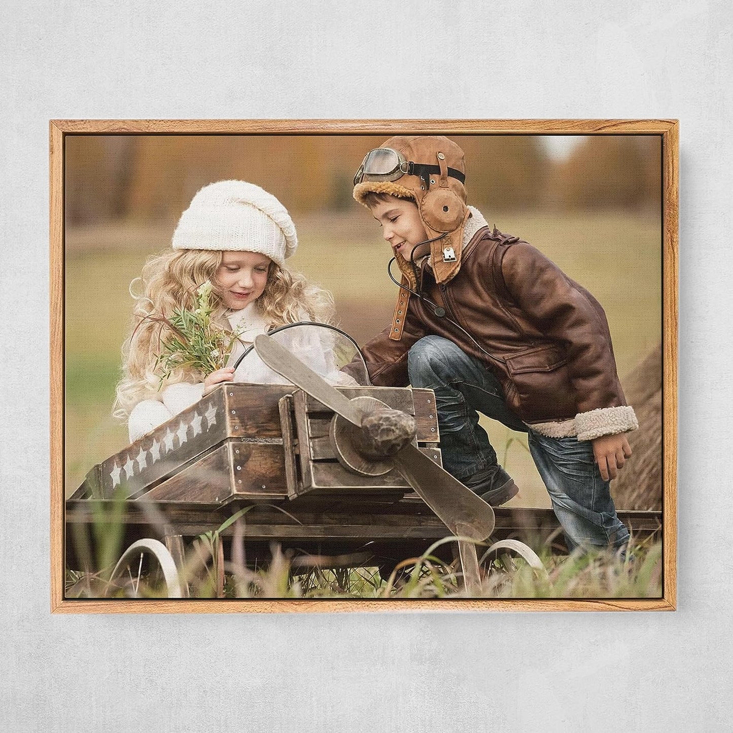 Personalized Custom Canvas Prints: Photo On Canvas (Light Brown, 24X36) Transform Your Photos into Stunning Framed Wall Art Digitally Printed Photo To Canvas Ideal for Home Decor, Gifts Keepsakes.