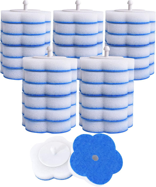 Toilet Bowl Wand Refills 32 Pcs Disposable Toilet Brush Cleaning Sponges Heads Not Compatible with Other Wand