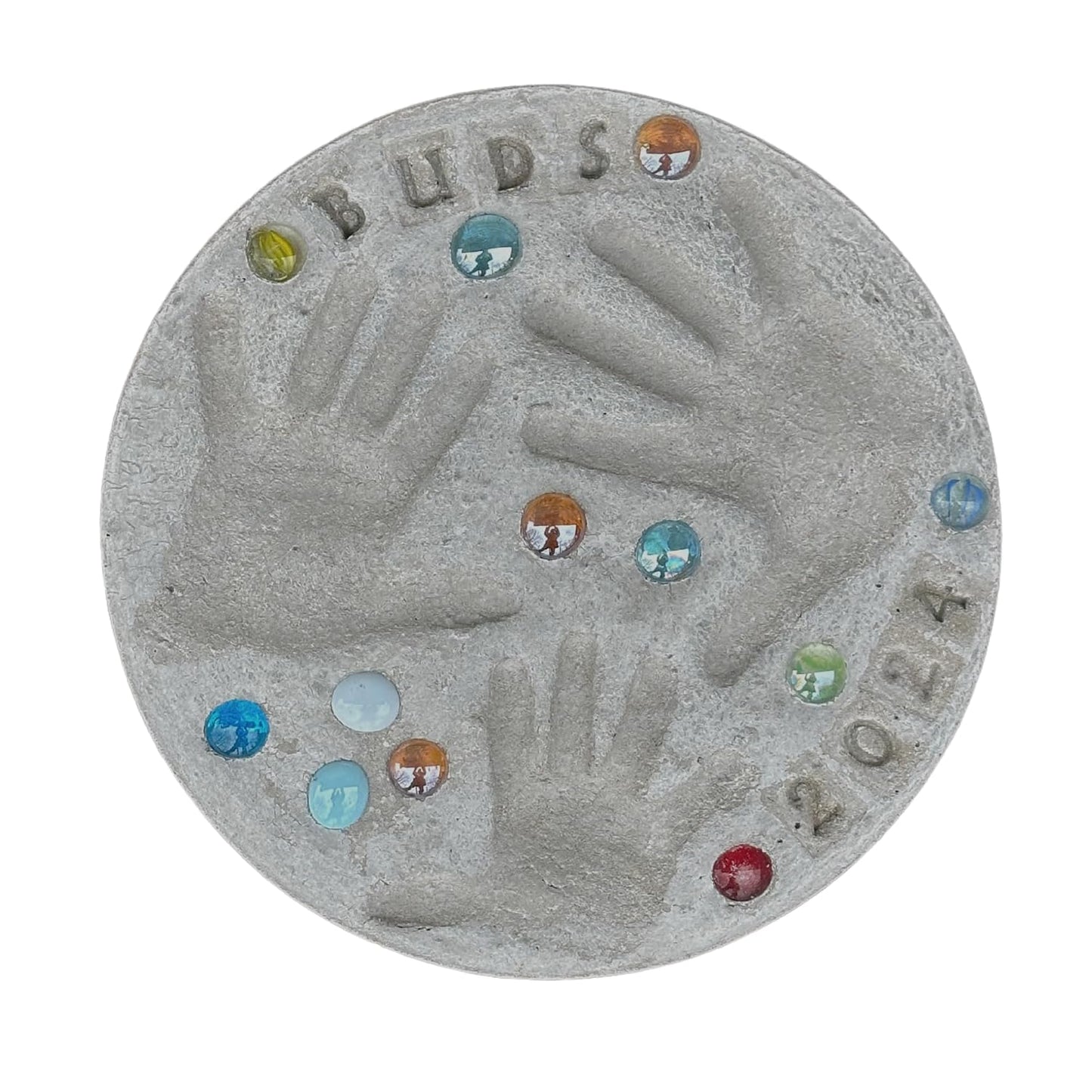 Large DIY Stepping Stone Kit, Handprint Stepping Stone, Mother's Day Gift, Footprint Stepping Stone (12 inch)