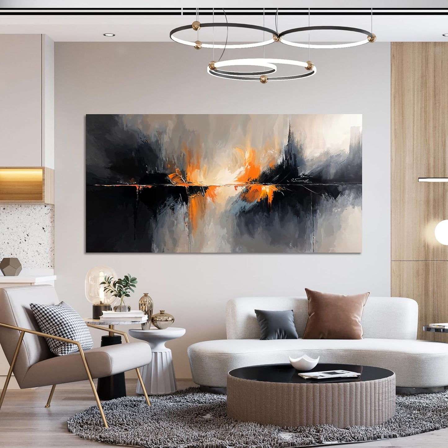 Canvas Wall Art Decor Wall Art Pictures for Living Room Black and White Wall Art Prints Abstract Canvas Art Wall Decor Modern Abstract Wall Art Artwork for Walls Bedroom Office Decor 20" X 40"