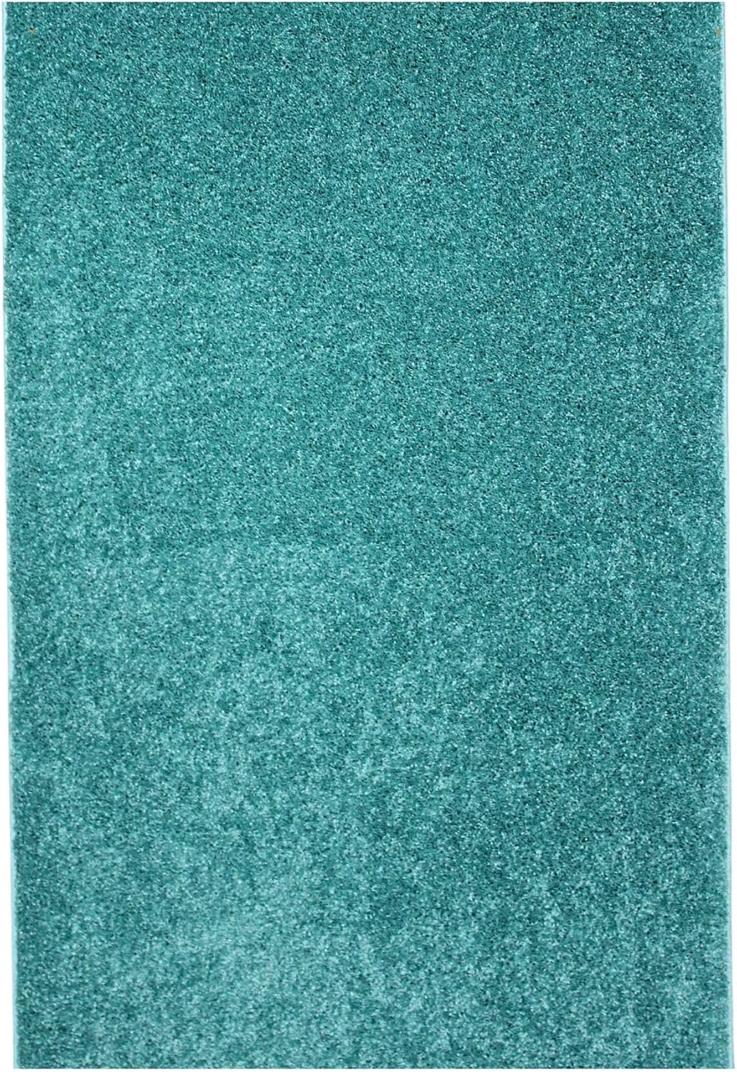 KOECKRITZ Soft and Colorful Kids Classroom Area Rugs (Passes Flammability Pill Test) Many Sizes and Bright Colors to Select from (5' x 5', Surf)