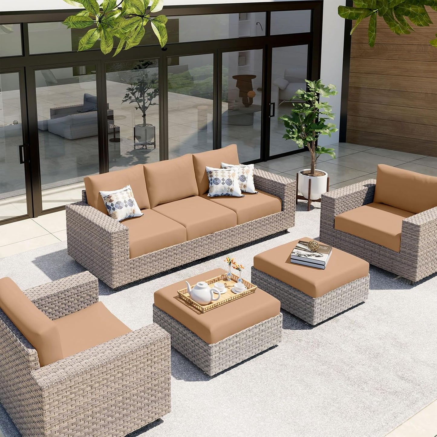 hyha Waterproof Couch Cushion Covers, Sectional Sofa Slipcovers Washable, L Shape Chaise Dog Couch Covers for Sectional Sofa, Universal Furniture Protector (1 Piece for Chaise, Camel)