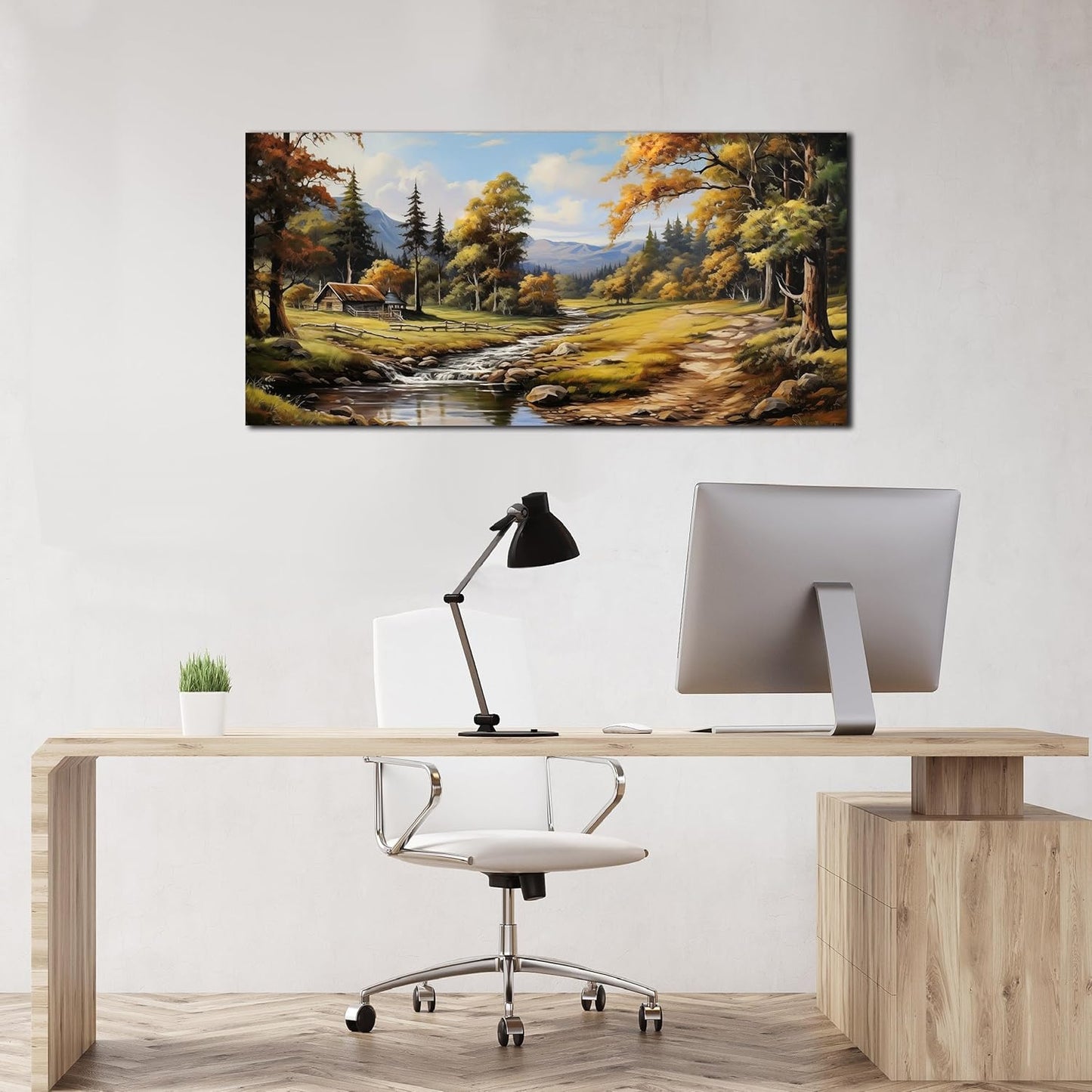 Natural Landscape Wall Art for Living Room Farmhouse Canvas Wall Art Prints Vintage Home Office Decor 20 x 40 Inch