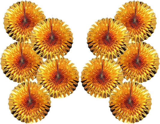 Golden Party Decorations,Engagement Party Decorations 8in,Gold Party Decor, Party Supply Decorations,Gold Wedding Decor,Anniversary Decorations 30 Color DIY Set （Golden）