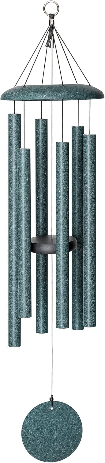 Corinthian Bells by Wind River – 36 inch Green Wind Chime for Patio, Backyard, Garden, and Outdoor Decor (Aluminum Chime) Made in The USA