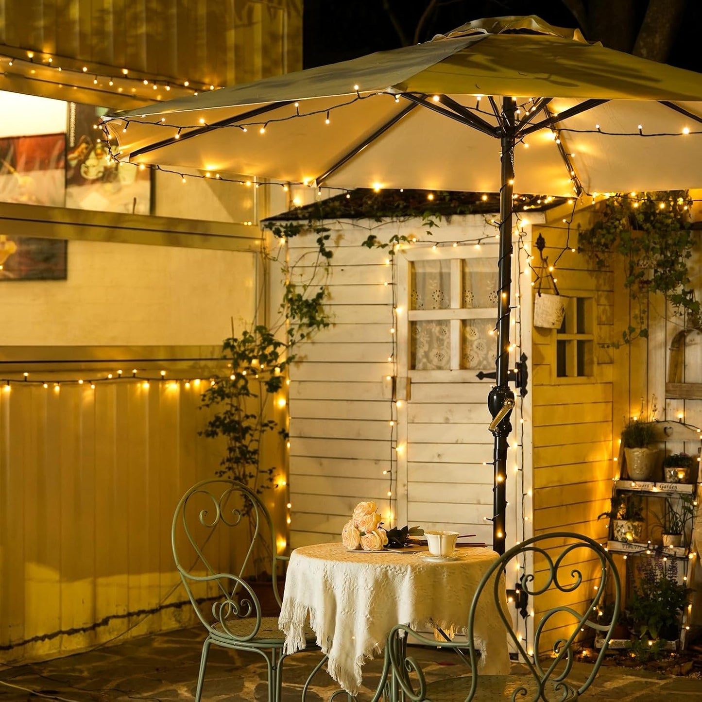 JMEXSUSS 66ft 200 LED Christmas Lights Outdoor, Warm White Christmas Tree Lights Indoor Plug in, 8 Modes Twinkle String Light for Outside Bedroom Wedding Party Classroom Dorm Ceiling Home Decorations