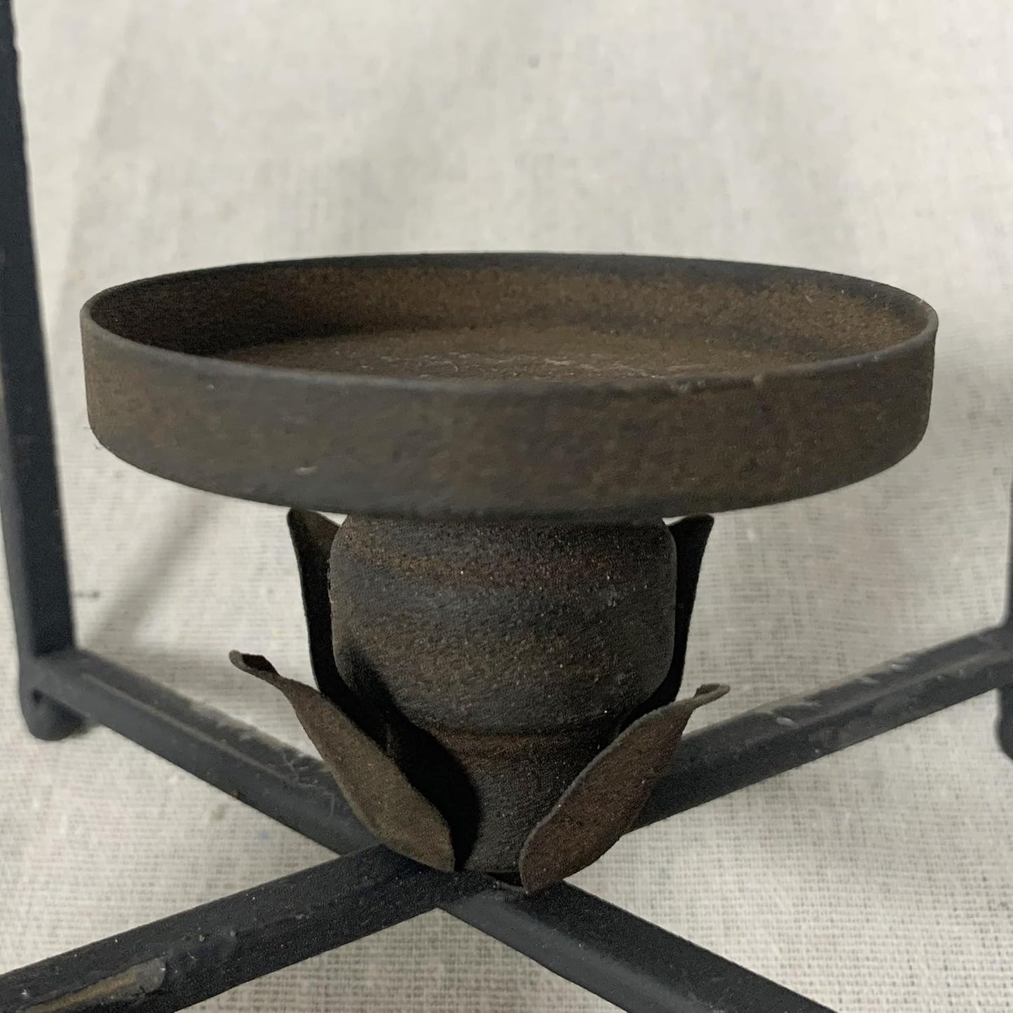 Large Tall Shabby Chic Lanterns Decorative Indoor Outdoor, Outside Gifts Front Porch Patio Vintage Metal Candle Holders, Fireplace Table Floor Farmhouse Rustic Decor Set of 2