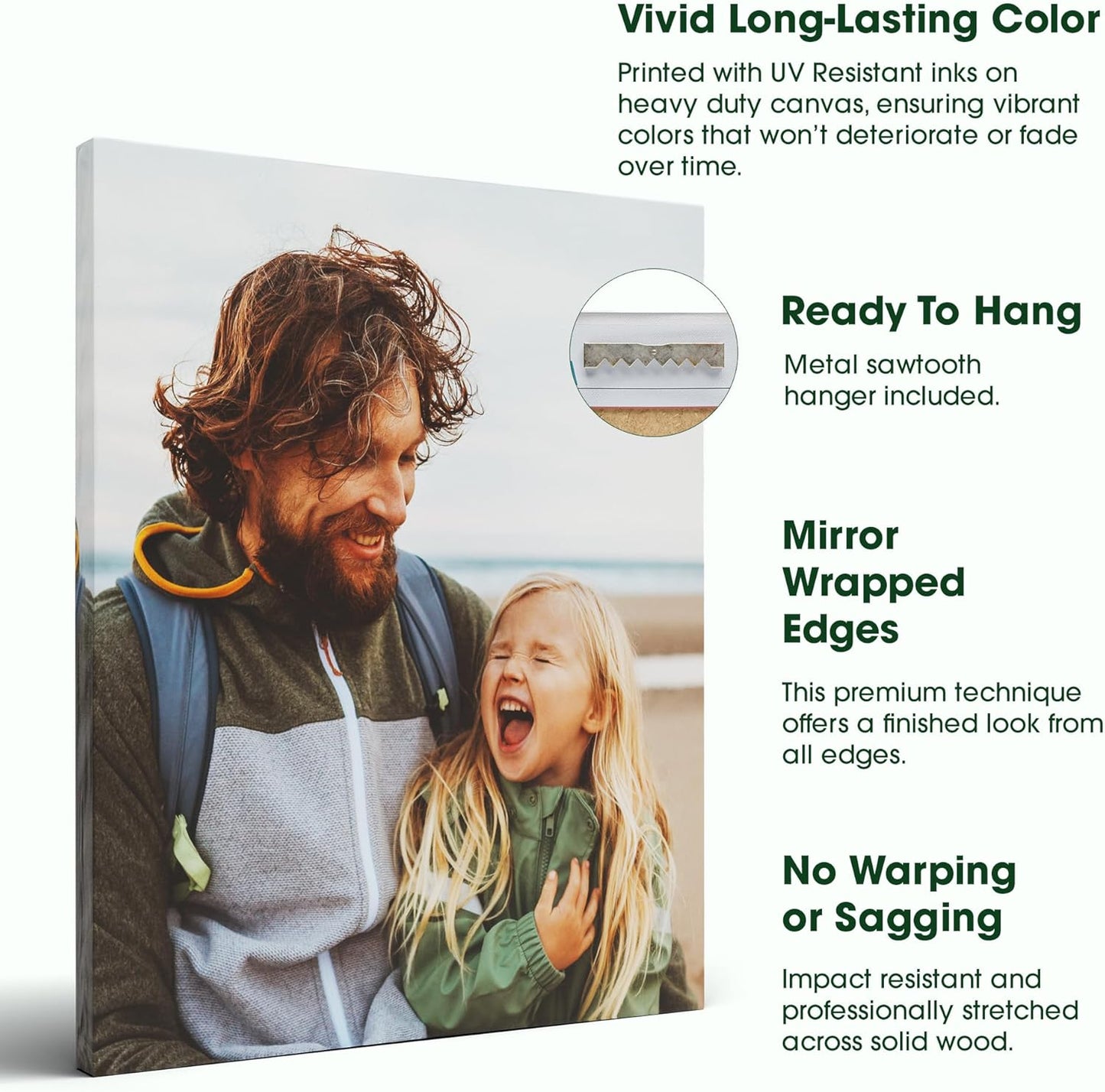 BuildASign Custom Canvas Prints with Your Photos – Personalized Picture To Canvas Wall Art, Perfect for Home Decor, Gifts & Keepsakes, Ready to Hang (8" L x 8" W x .75”D)