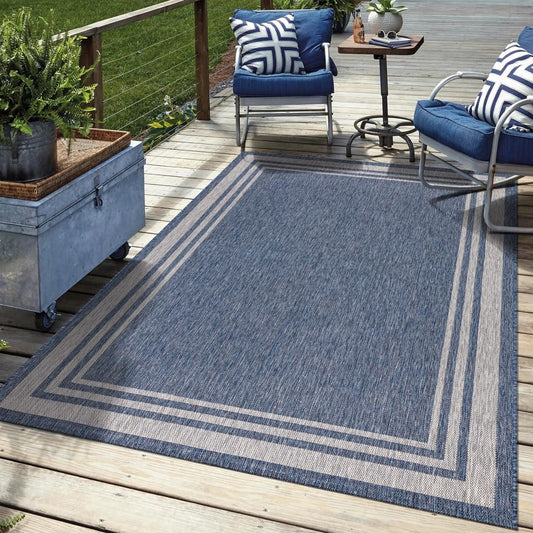 Keen Home Design Terrace Outdoor Area Rug - 9x12 Washable Indoor/Outdoor Rug for Patio, Kitchen, Balcony, Beach, Garden, Deck and Porch, Size: 8'10"x12'