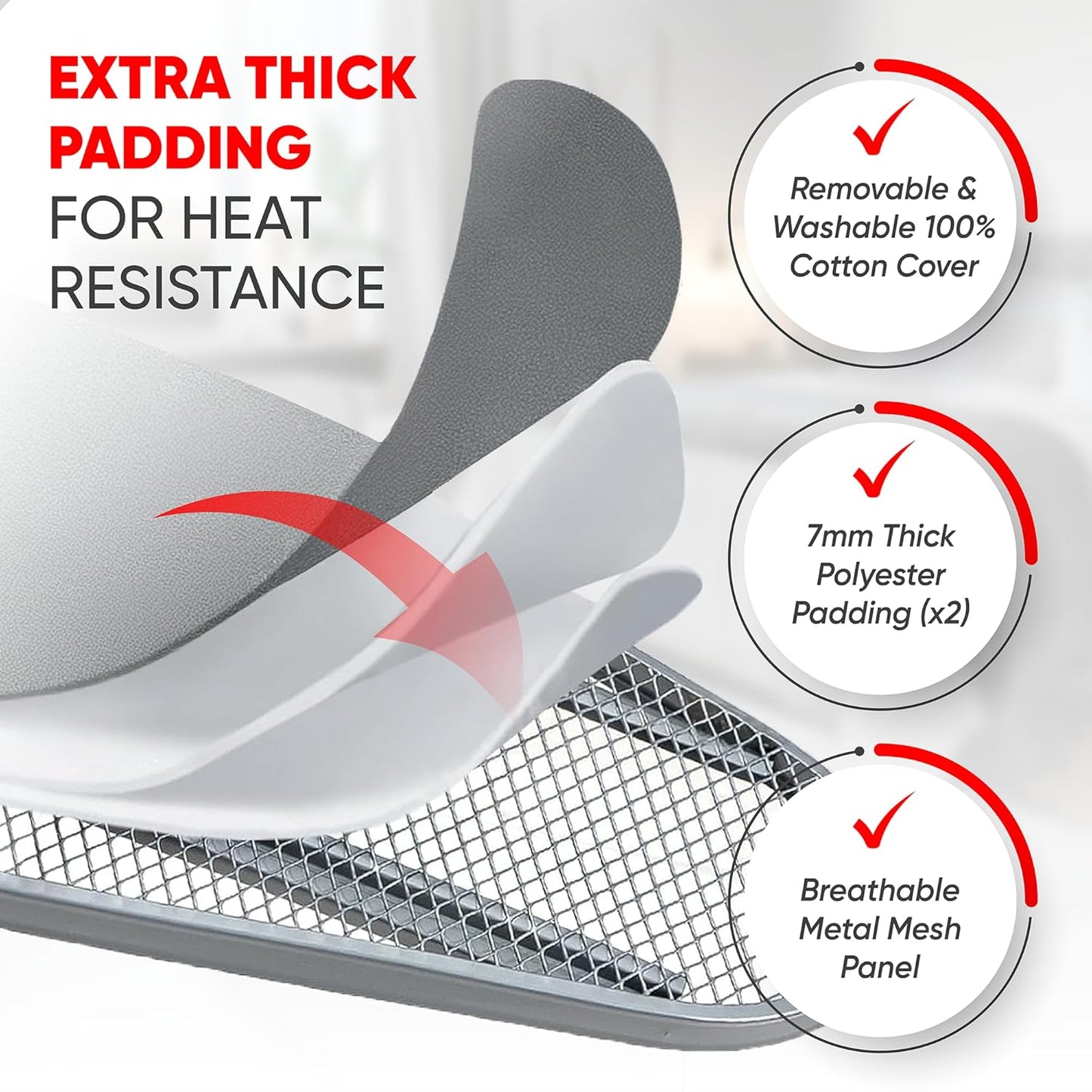 Ironing Board Full Size 54" L x 13" W, Foldable & Adjustable Height Iron Board with Heat-Resistant Cover and Iron Rest, Sturdy & Space-Saving Ironing Table for Home