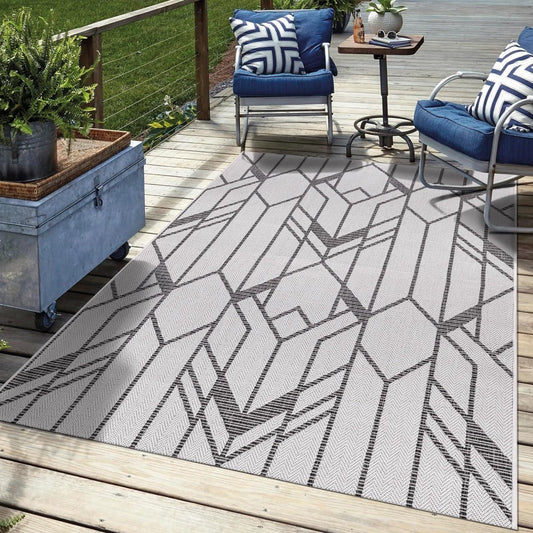Keen Home Design Terrace Outdoor Throw Rug - 3x5 Washable Indoor/Outdoor Rug for Patio, Kitchen, Balcony, Beach, Garden, Deck and Porch, Size: 3'x5'