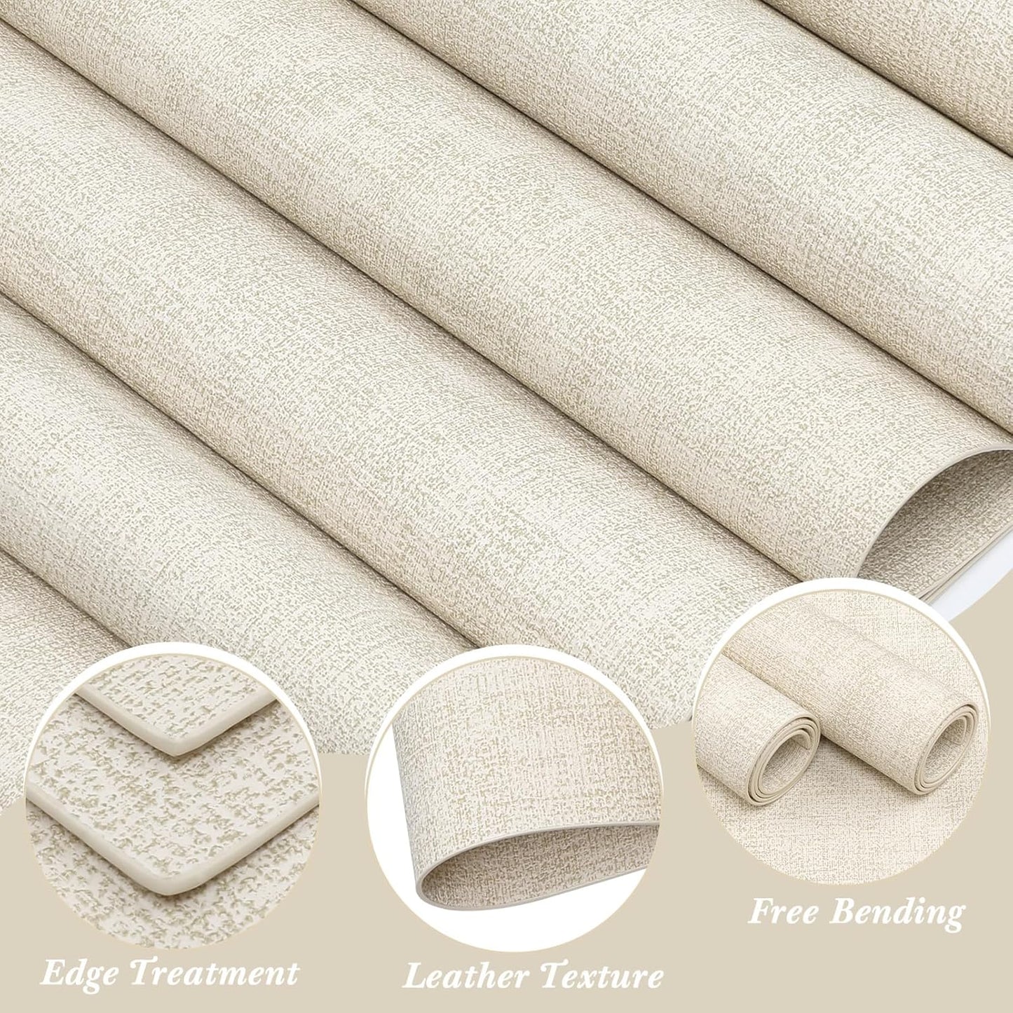 SUEH DESIGN Faux Leather Placemats Set of 6, Wipeable Place Mats Heat Resistant Table Mats Waterproof Dining Table Placemats for Indoor Outdoor Kitchen Dining Table