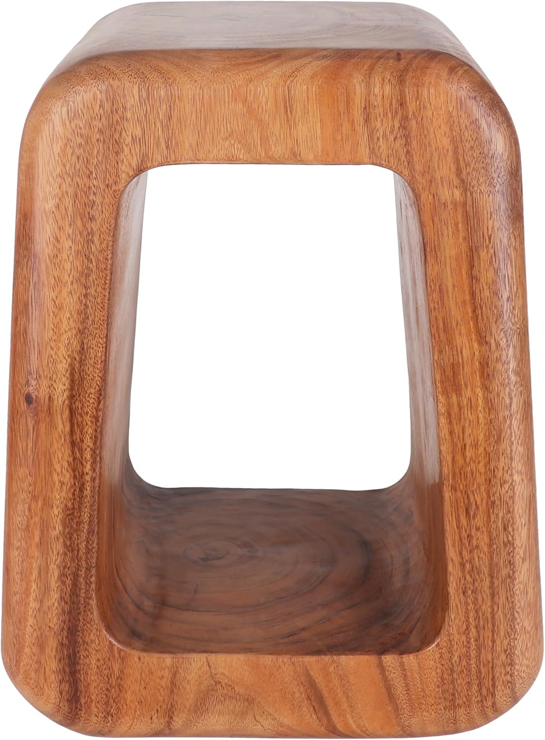 Rutledge & King Mid Century Modern Boho Chic Round Wooden End Table - 15.75"D x 11.8"W x 19.7"H - Brown