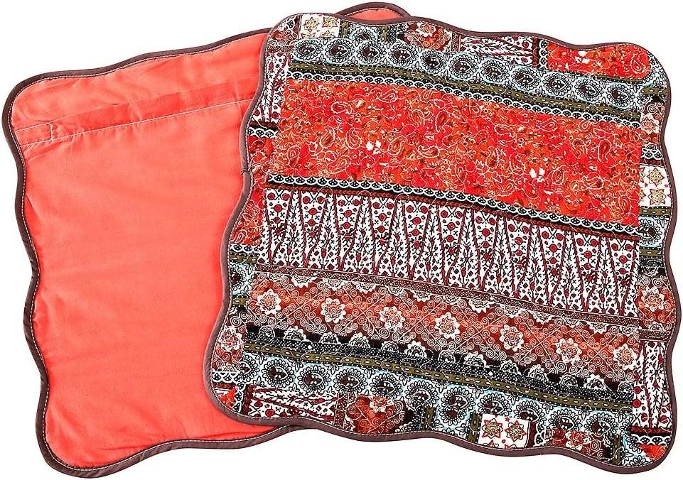 NEWLAKE Striped Classical Style Cotton Throw Pillow Covers (2 Pieces, 18X18 Inch)