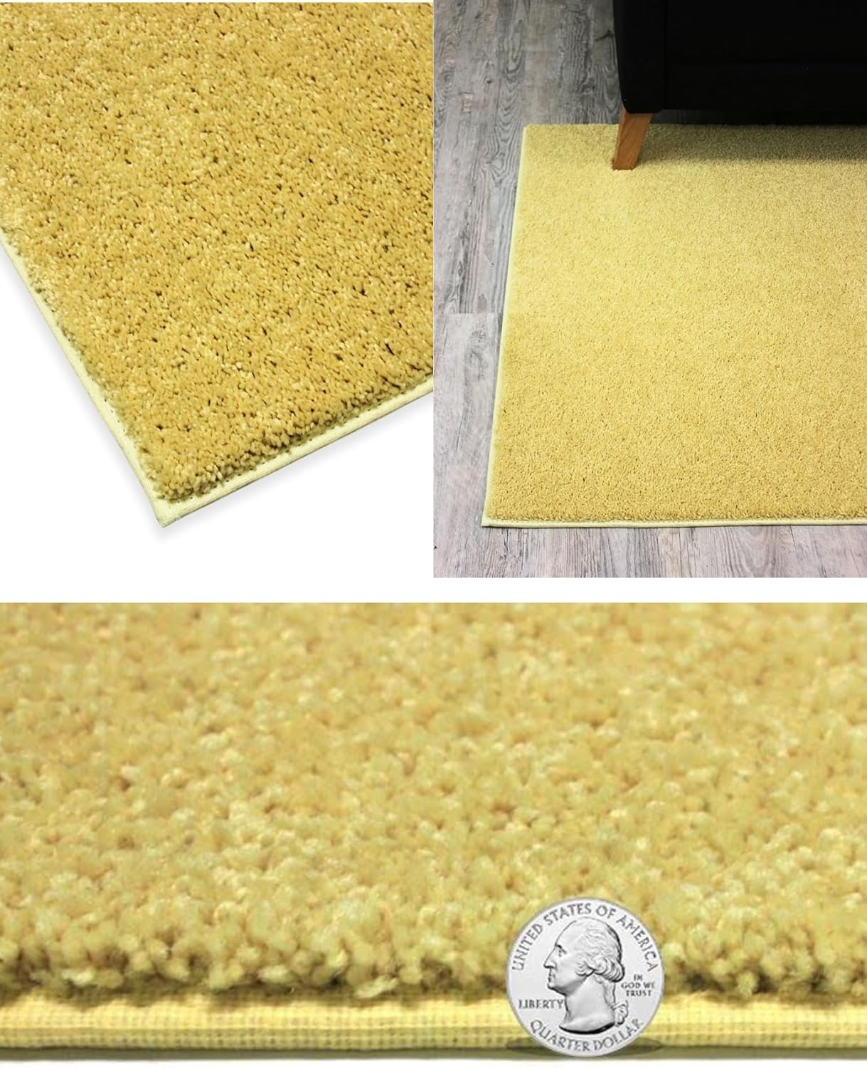 KOECKRITZ Soft and Colorful Kids Classroom Area Rugs (Passes Flammability Pill Test) Many Sizes and Bright Colors to Select from (5' x 8', Lemon)