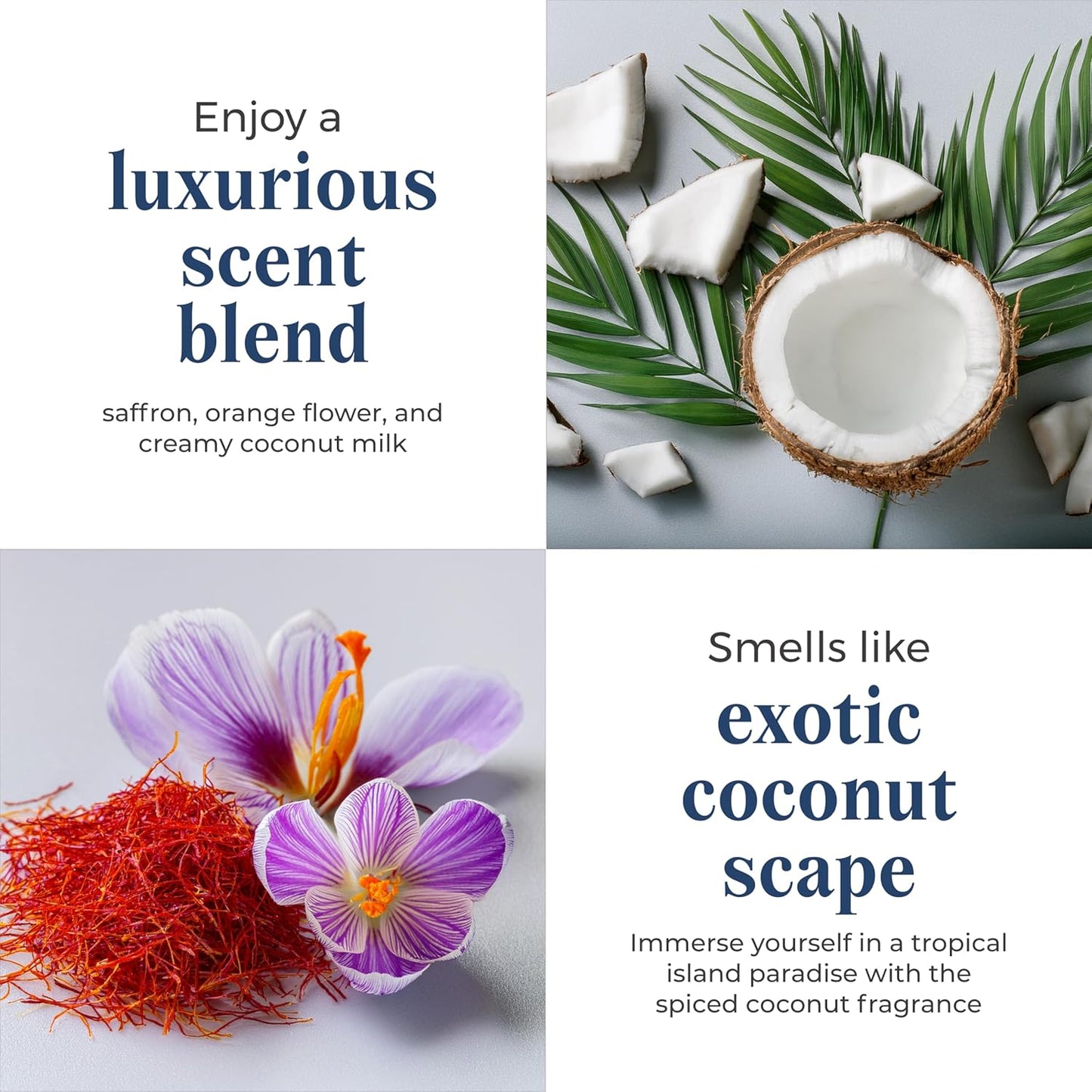 PartyLite 3-Wick Jar Candle, Highly Fragranced Clean Burning Glass Candle, 25-45 Hours Burn Time (Coconut Saffron Daydream)