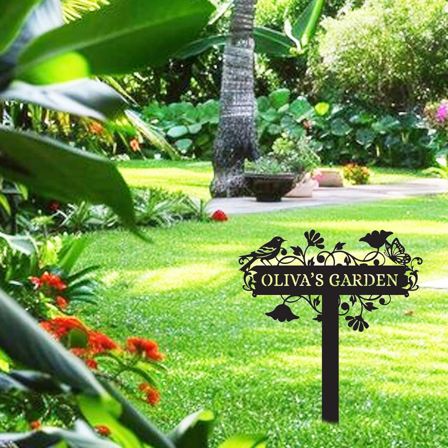 Metal Signs Customized | Personalized Garden Stake Metal Sign | Custom Metal Garden Sign | Personalized Garden Name Sign | Custom Sign Outdoor Metal | Gardening Decor Gifts for Gardeners