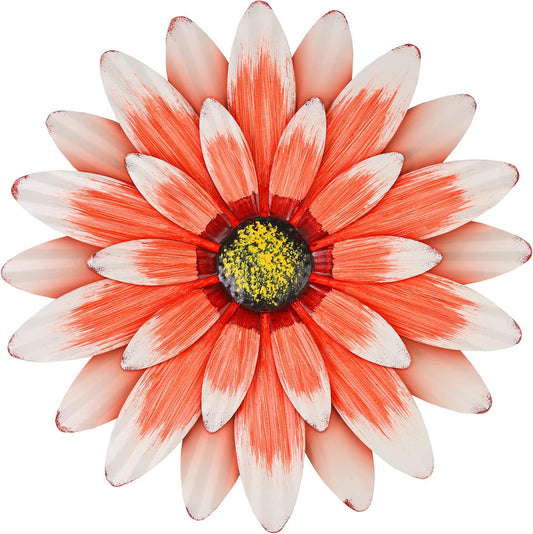 Metal Flowers Outdoor Decor 13" Metal Sunflower Wall Art Decorations Sunflower Wall Decor for Kitchen Living Room Porch Garden Yard