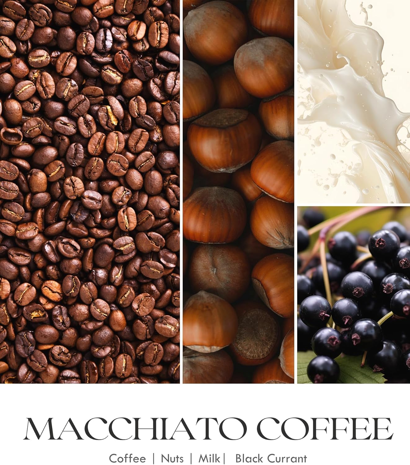 AOOVOO Macchiato Coffee Scented Candles for Women - Aromatherapy Candle with Crystals Inside, 10oz, 60H Burning Time, Soy Candles for Home Scented, Birthday Gifts Candle for Women Mom