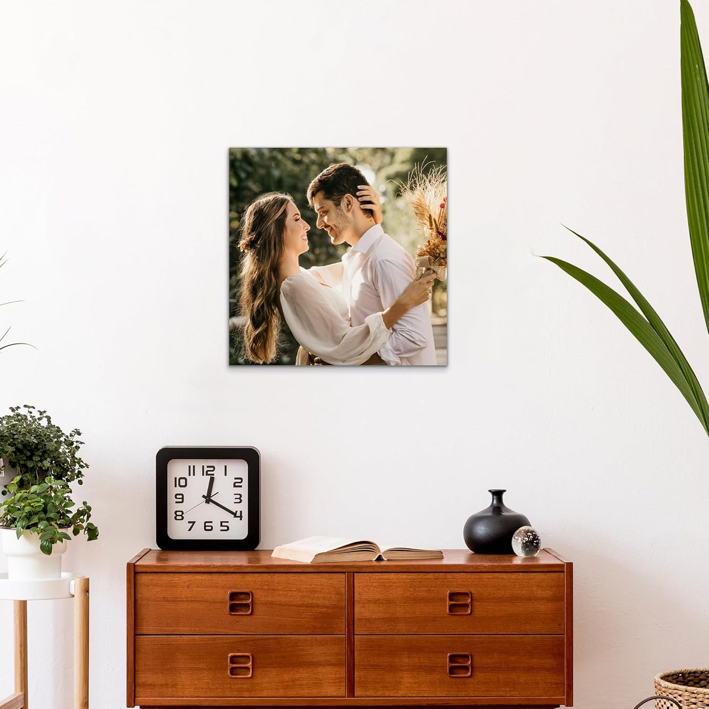 WayToLight Custom Canvas Prints with Your Photos Framed Personalized Picture Canvas Prints Wall Art Ideal for Home Decor Christmas Family Gifts (24" x 24")