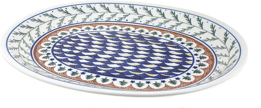 Blue Rose Polish Pottery Evergreen Large Serving Platter