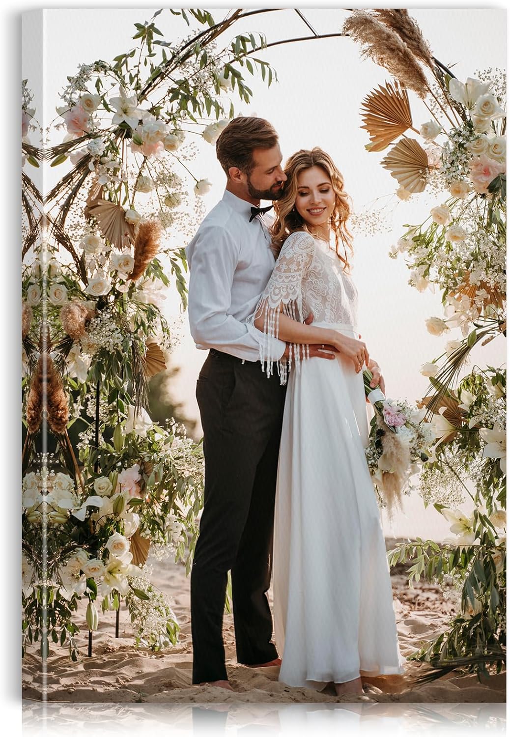 Custom Canvas Prints with Your Photos - Personalized Pictures Print, Customized Photo Gifts, Wall Art Poster Canvas Printing for Wedding, Family, Baby, Pets, Home Office Decor, Wrapped Frame 24x36