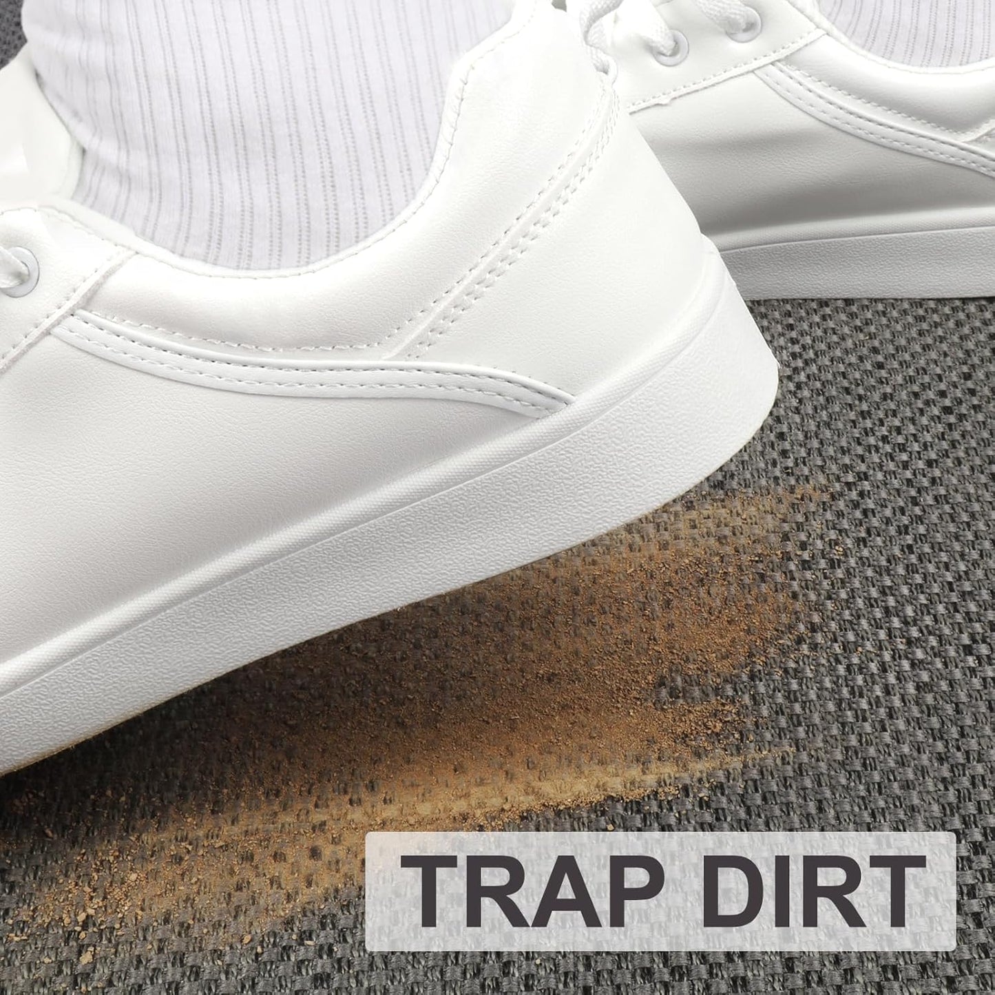 LEKEEPGO Door Mat 36"x59", Non Slip Door Mat Indoor Entrance, Rubber Backing Front Indoor Door mat Washable Absorbent Low-Profile Entryway Entry Resist Dirt Inside Door Mats, Grey