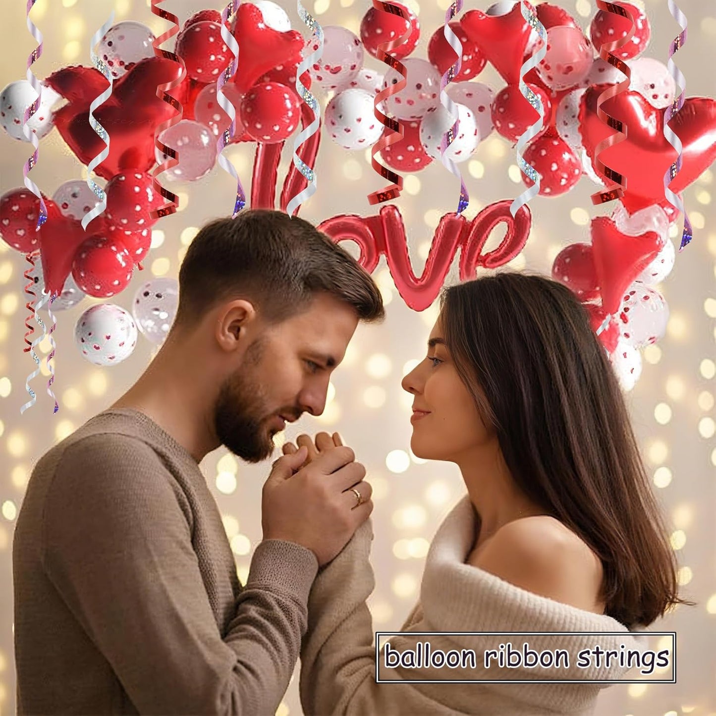 BEISHIDA Red Pink Silver Curling Ribbons Balloon String Ribbons - 3 Pack 100 Yards for Gift Warppping Valentine Day Birthday Christmas Party Decorations