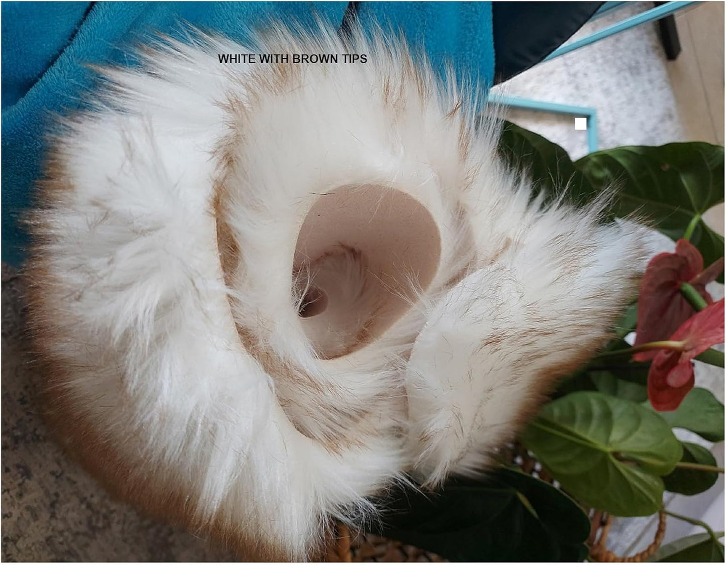 LAMBZY Faux Sheepskin Hypoallergenic Free Shape Silky Shag Rug, Luxury Shaggy Silky Plush Carpet for Bedrooms Rugs Living Sofa Floor (Single and a Half 2'x4', 60x120 cm White with Brown Tips)