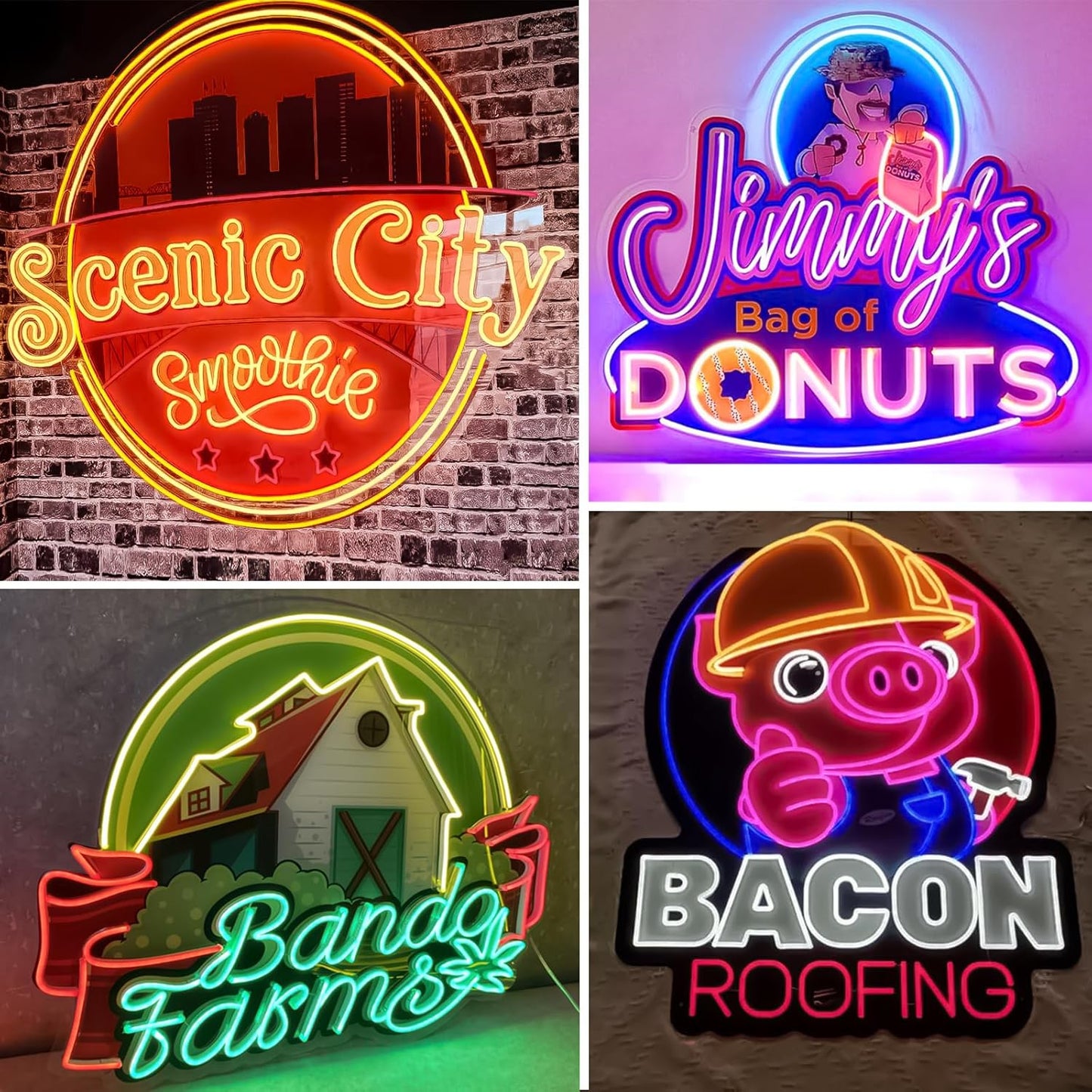 Custom Neon Sign, Personalized UV Printed LED Neon Sign LoGo Customizable for Business, Salon Beauty Nail Studios Light Up Name Sign, Images Neon Lighting Customized