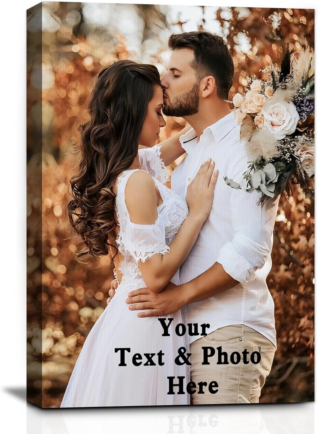 YUNART Ship Next Day - Custom Canvas Prints with Your Photos, Personalized Canvas with Pictures Print for Wall Art Bedroom, Customized Photo Gifts for Couple Men Women Mom Baby Dog Family - 11"x14"