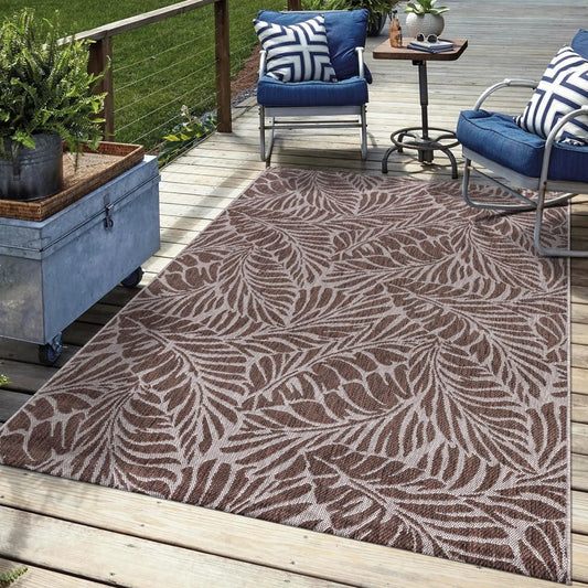 Keen Home Design Terrace Outdoor Area Rug - 10x14 Washable Indoor/Outdoor Rug for Patio, Kitchen, Balcony, Beach, Garden, Deck and Porch, Size: 10'x14'