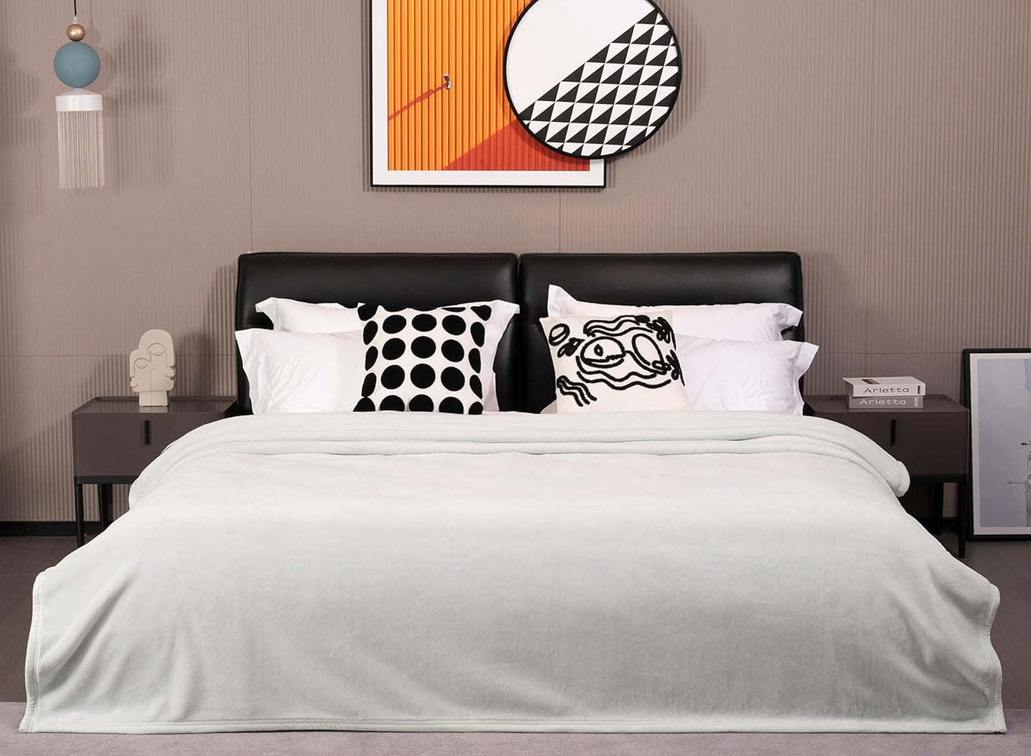 Mellowdy Extra Thick Hearty Plush Flannel Blanket (Pale Mint, 60x80) - 500GSM Twin Size Warm Blanket for Winter, Fall | Soft, Fluffy, Cuddly, Perfect for Bed, Oversized Throw for Couch, Sofa