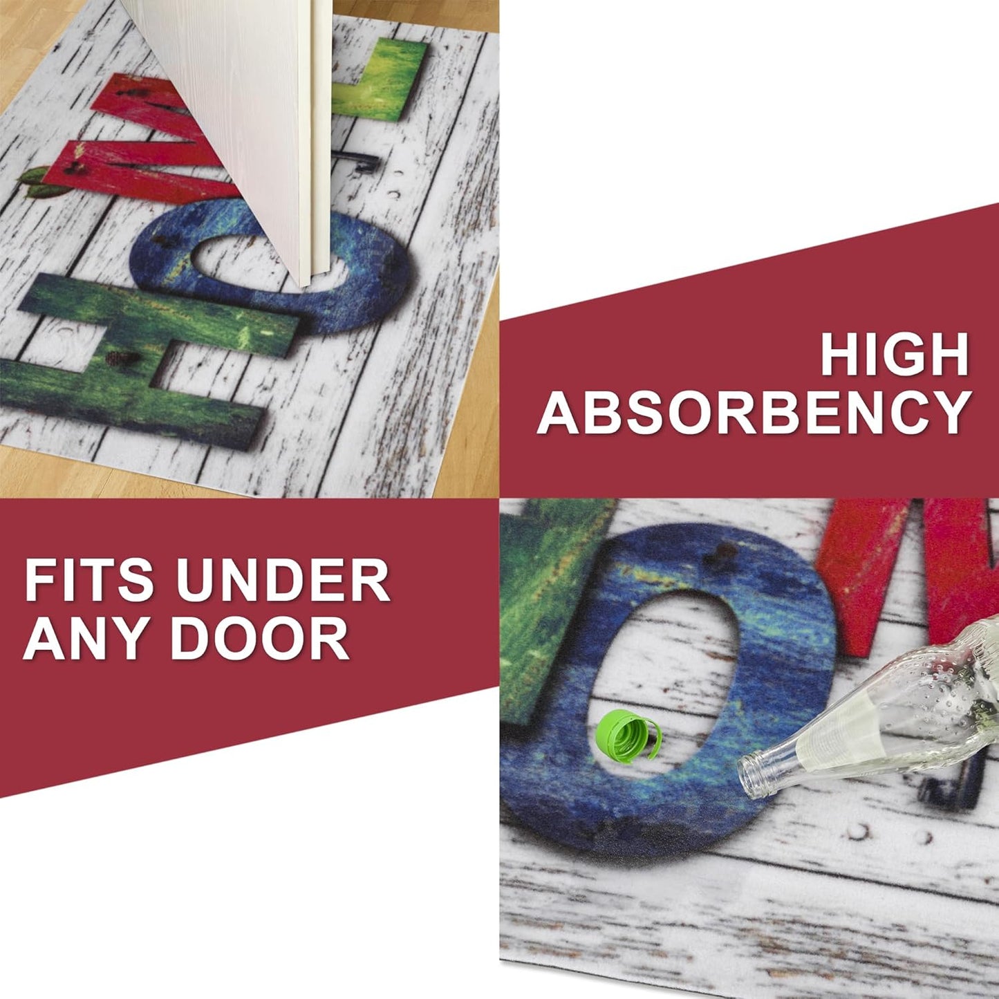 Floor Mat - for Indoor and Outdoor Use - Doormat - Non-Slip - Front Door Shoe Scraper - Size: 17x29