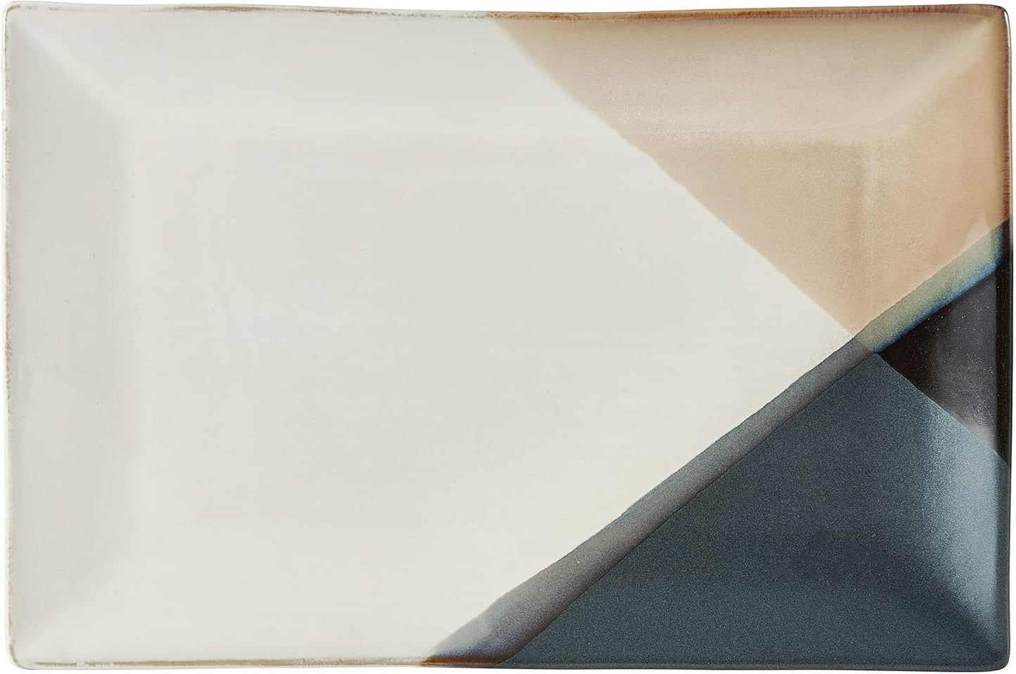 Gourmet Basics by Mikasa Caden Rectangular Serving Platter, 13.75 Inch, Multicolored