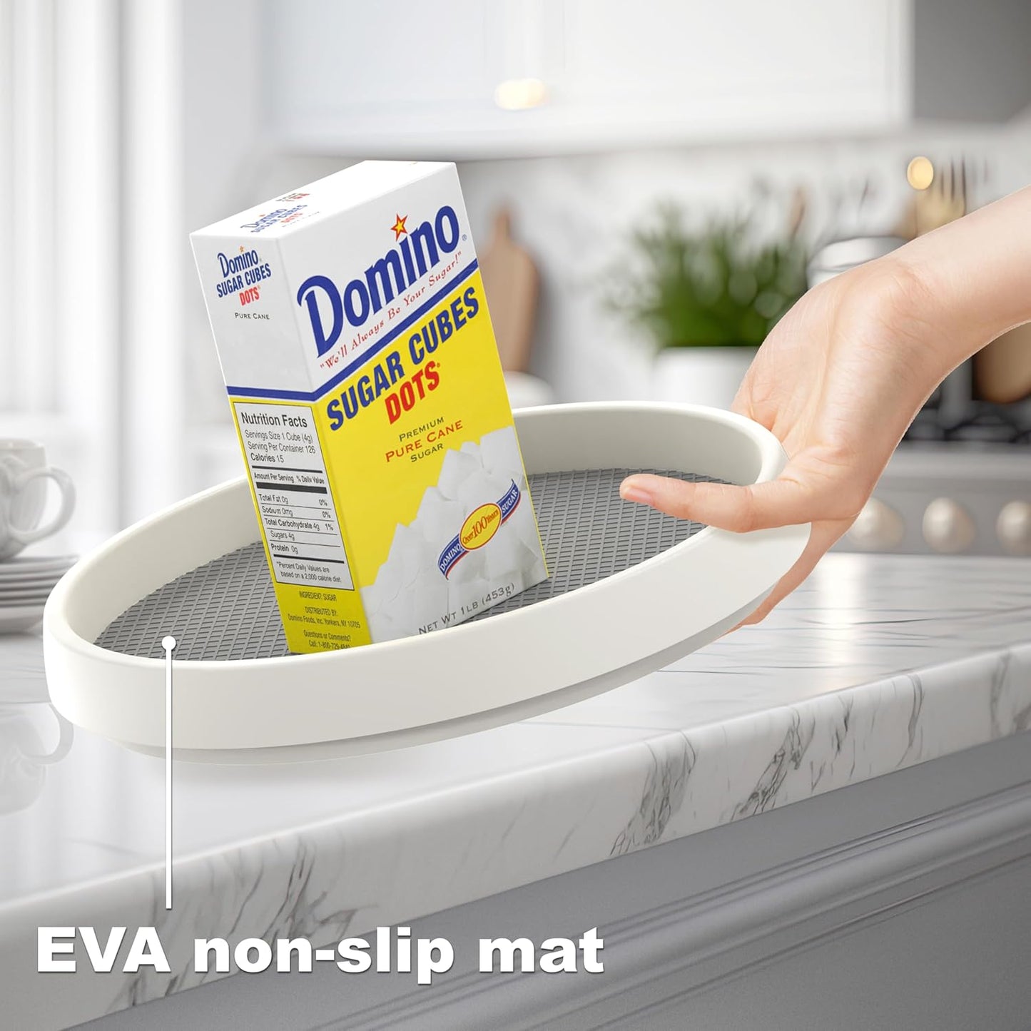 Simple Houseware 10-Inch Lazy Susan Spice Organizer Rotating Tray, 4-Pack