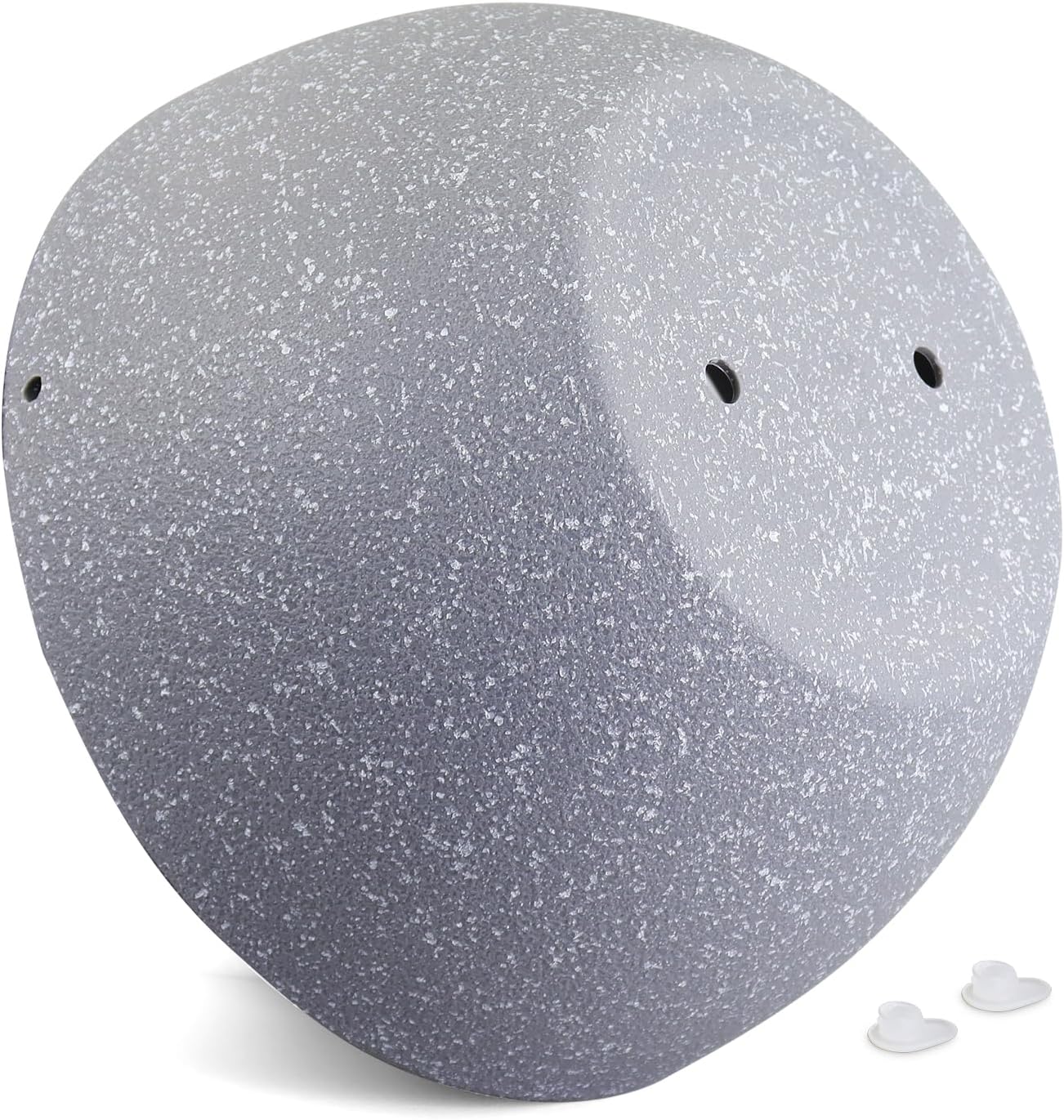 10 inch Hanging Planters for Indoor Outdoor Plants, 2 Pack Hanging Flower Pots with Drainage Holes and Chain for Garden Porch, Plastic Hanging Baskets for House Plants, Speckled Grey