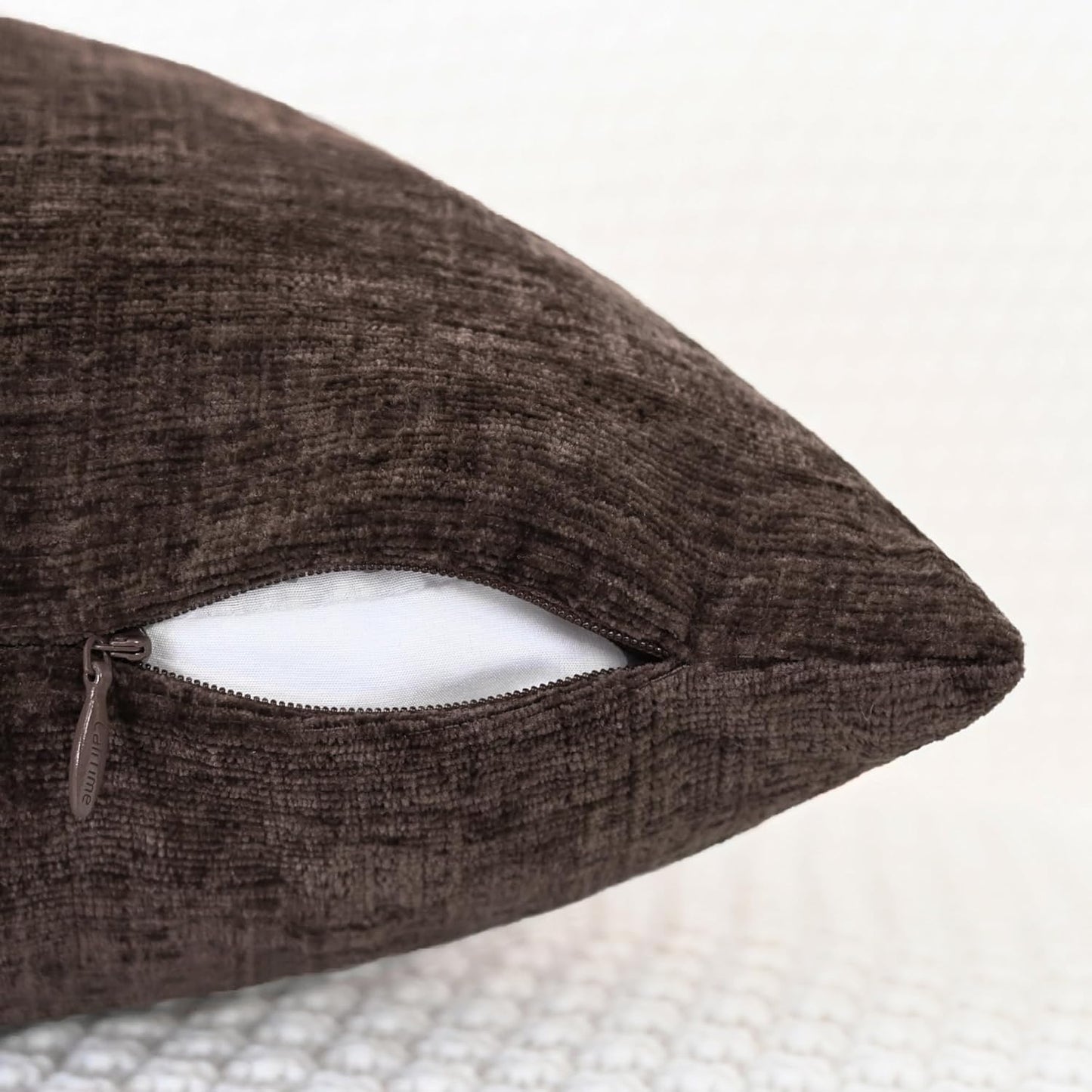 CaliTime Throw Pillow Covers Decorative 16 X 26 Inches Pack of 2 Cozy Chenille Cushion Cases for Couch Sofa Bed Living Room Home Coffee