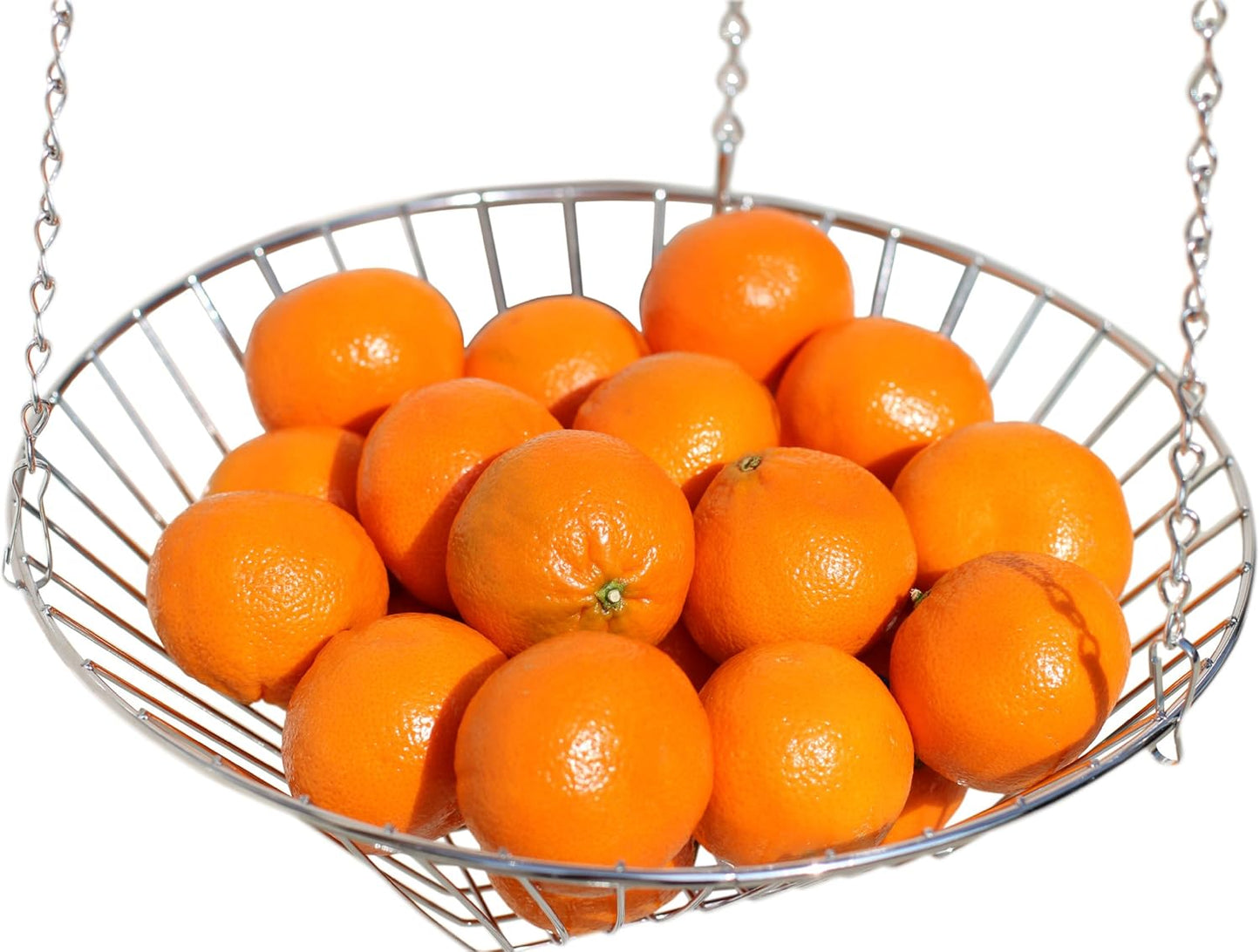 Deco Brothers Hanging Fruit Basket, 3-Tier, Chrome