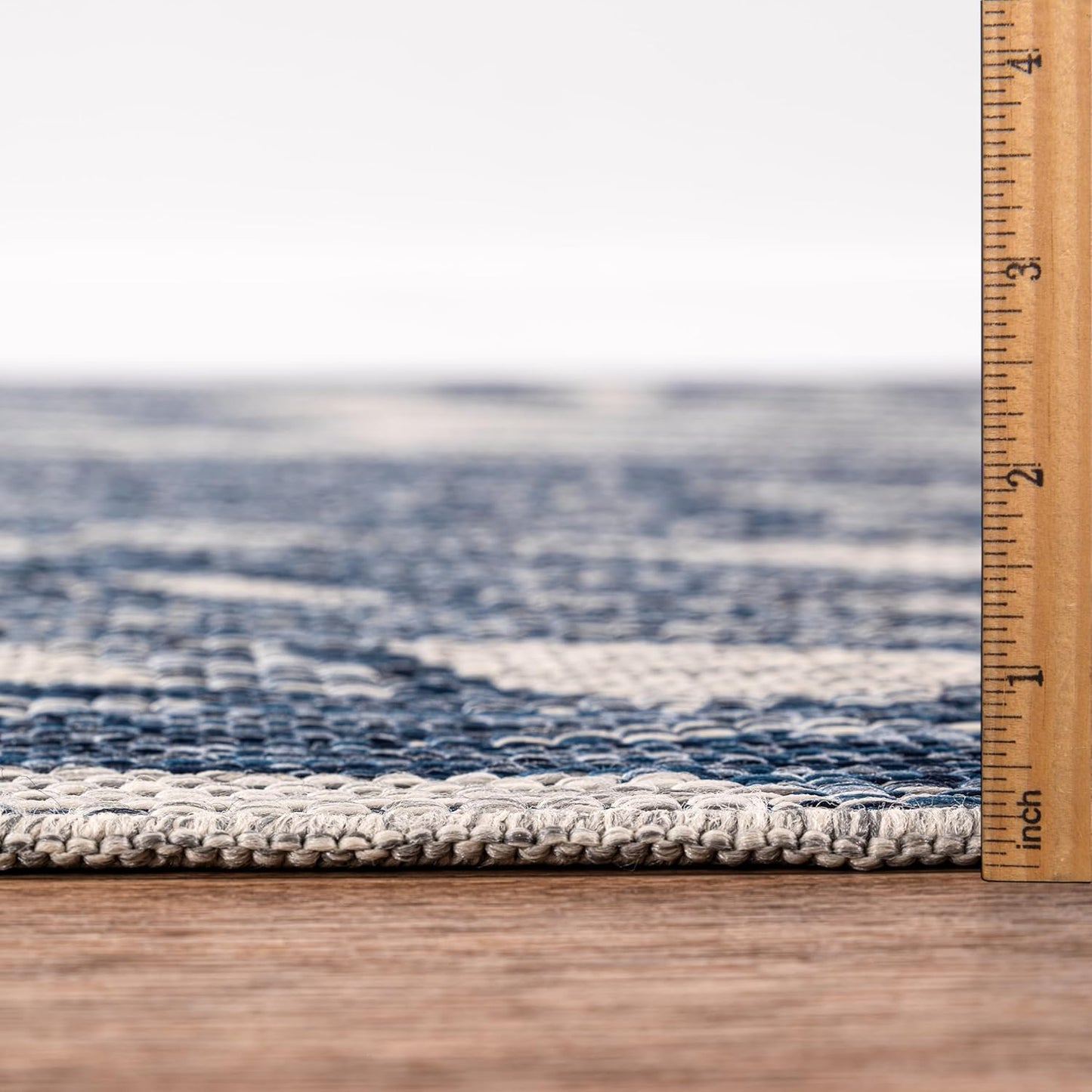 Keen Home Design Terrace Outdoor Round Rug - 8ft Round Washable Indoor/Outdoor Rug for Patio, Kitchen, Balcony, Beach, Garden, Deck and Porch, Size: 7'7" Round