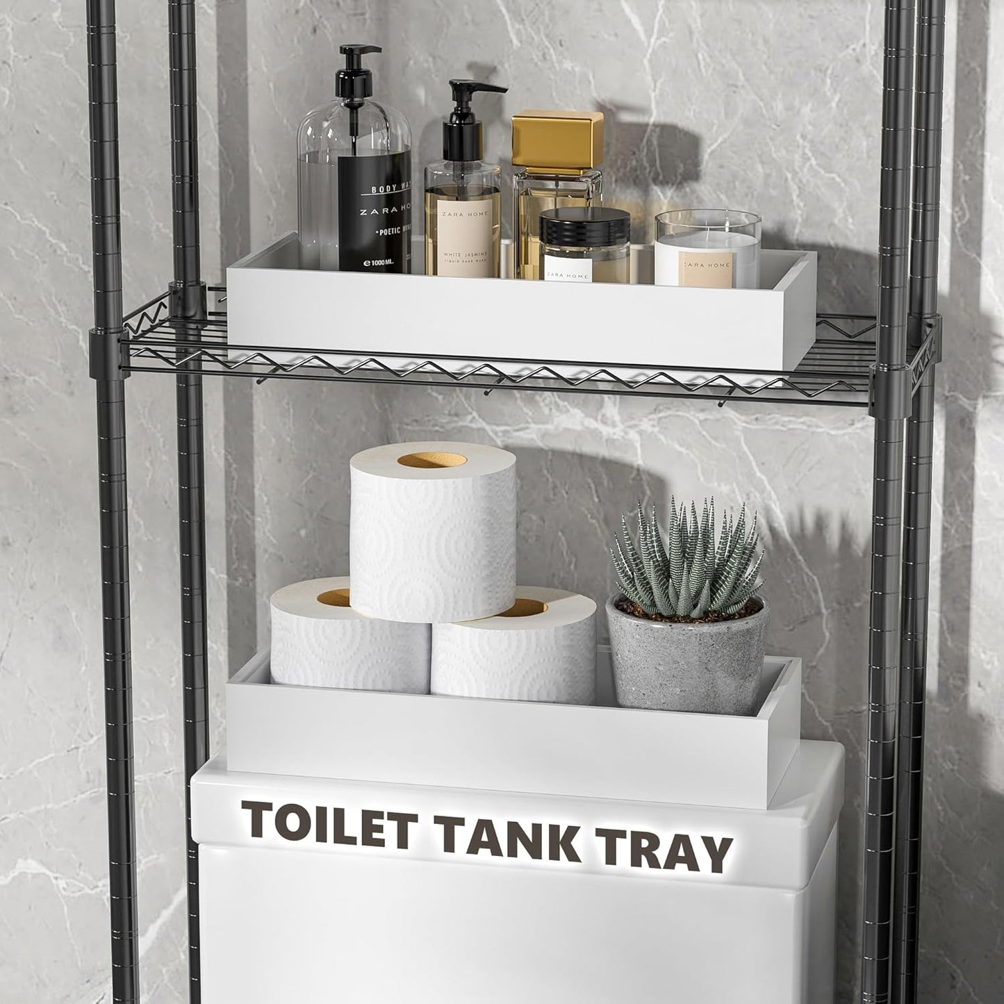 Kitchen Drawer Organizer Bins, Stackable Deep Bamboo Drawer Organizer for Silverware, Utensils, Cutlery, Flatware, Junk, Dresser, Bathroom, 15" x 6" x 2.5" (Set of 2)