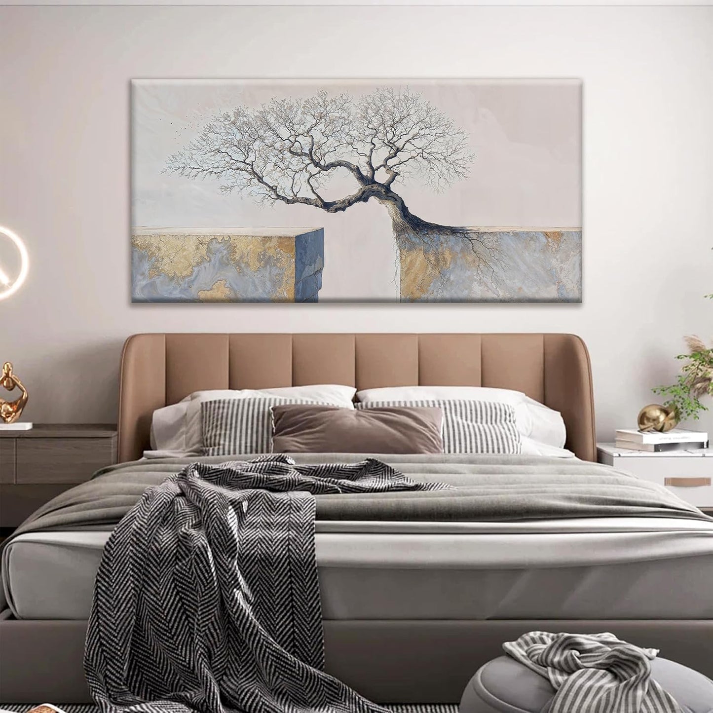 Suconvng Modern Large Wall Art For Living Room 29 X 58 Inches Wall Art Elegant Tree Of Life Canvas Wall Art Decor Motivational Wall Decor Landscape Paintings Picture For Bedroom Home Office Artwork