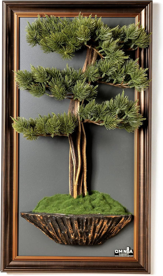 Generic Bonsai Art Life Tree Tableau - 4 - Handmade Portrait, Wall Art, Decor, Decoration, Wallboard