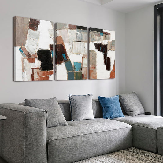 Canvas Wall Art Decor Large Wall Art Pictures for Living Room Abstract Colorful Wall Art Decor Artwork for Walls Abstract Canvas Art Wall Decor Art Work For Room Office Home Wall Decor 24" X 36" *3pcs