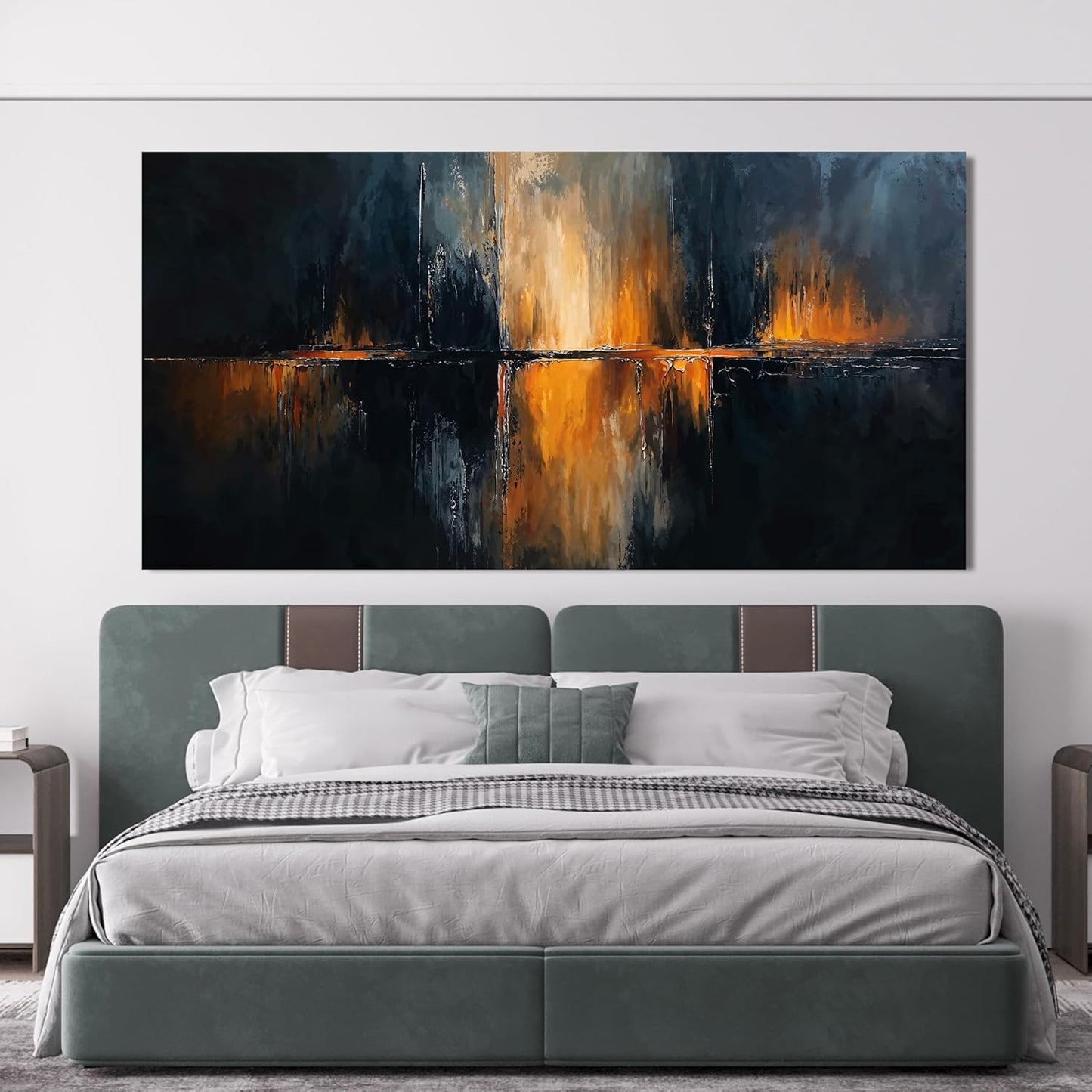 Canvas Wall Art Decor Large Black Wall Art Prints Modern Gold Wall Art Decorations Abstract Canvas Art Wall Decor Wall Art Pictures for living Room Large Artwork for Walls Home Office Decor 29"X58"