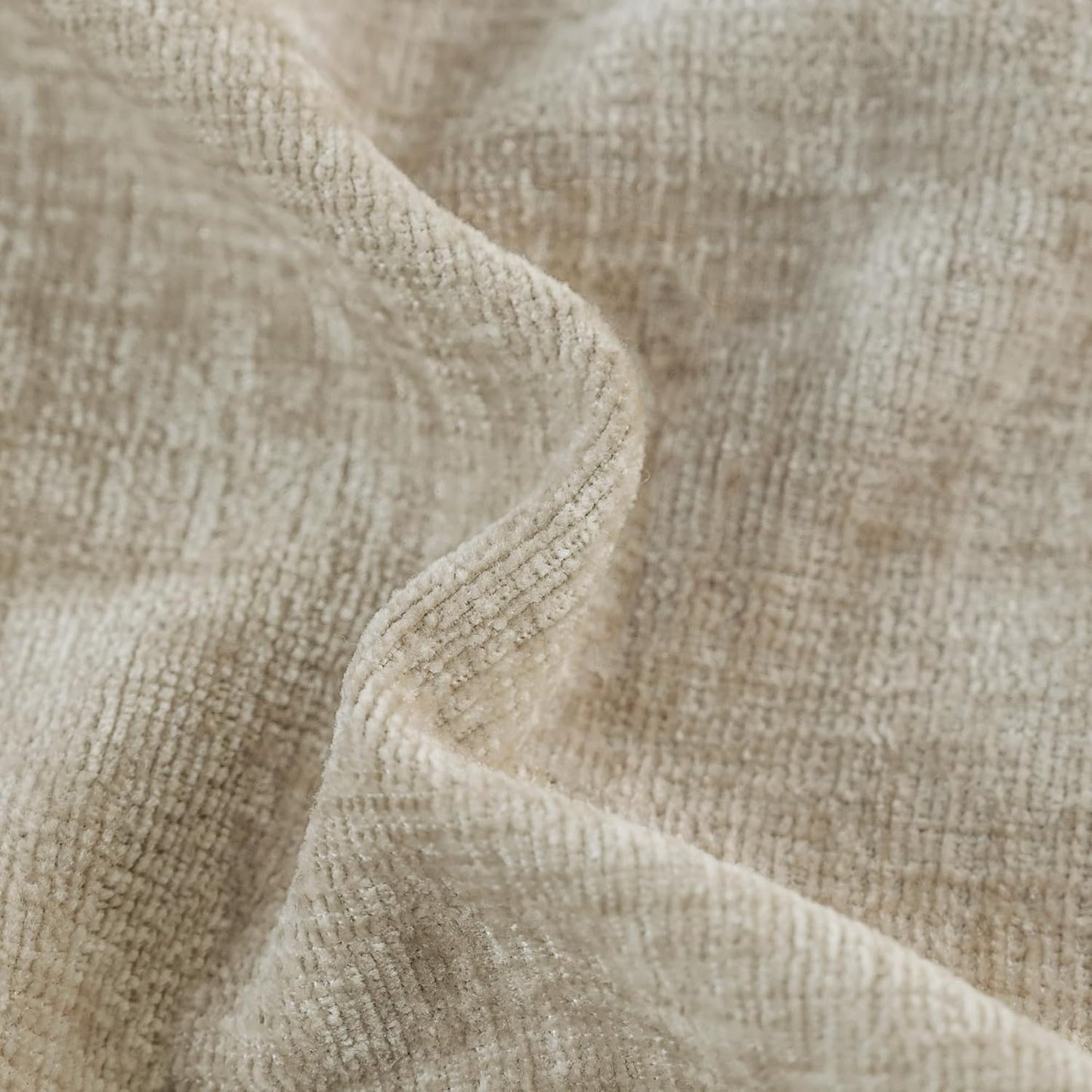 CaliTime Throw Pillow Covers Decorative 16 X 16 Inches Pack of 2 Cozy Chenille Cushion Cases for Couch Sofa Bed Living Room Home Light Taupe