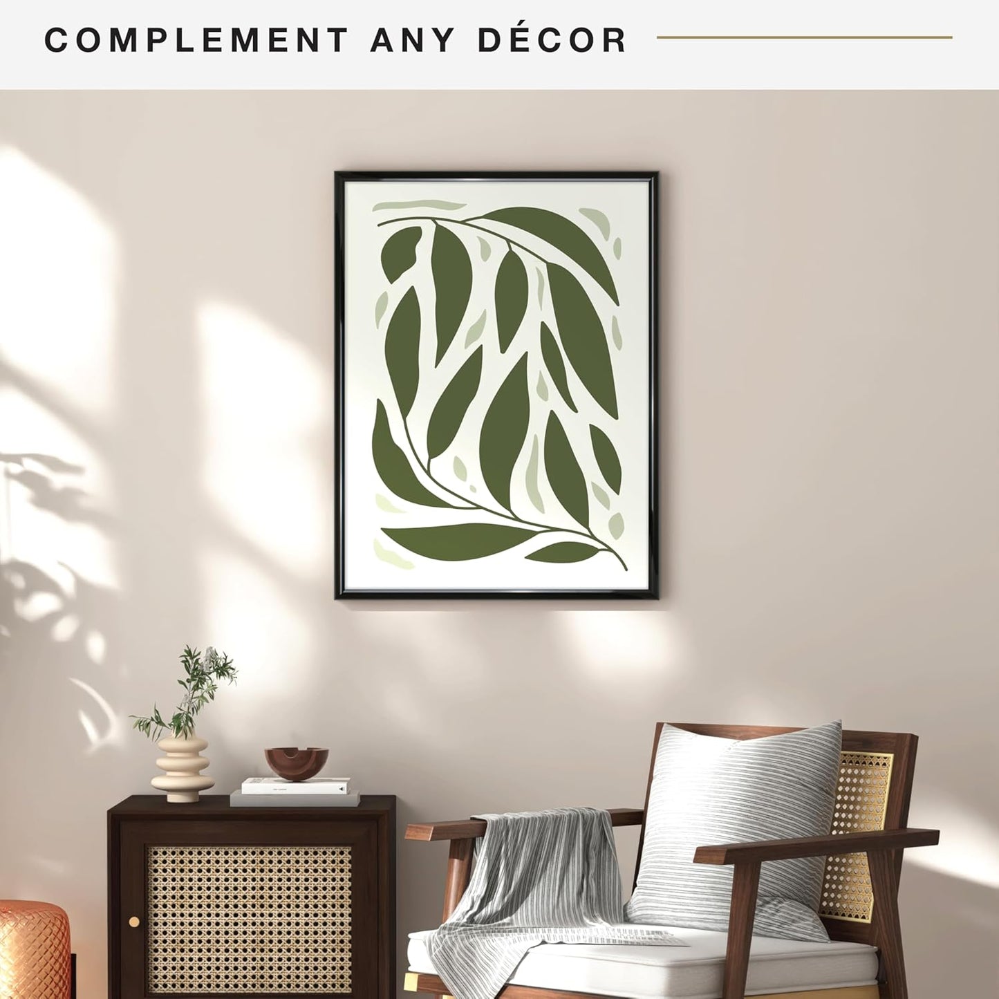 MCS Trendsetter 24x32 Poster Frame Black High-Gloss, Vertical & Horizontal Wall Hanging Large Picture Frame for Photos, Posters & Art Prints (1-Pack)