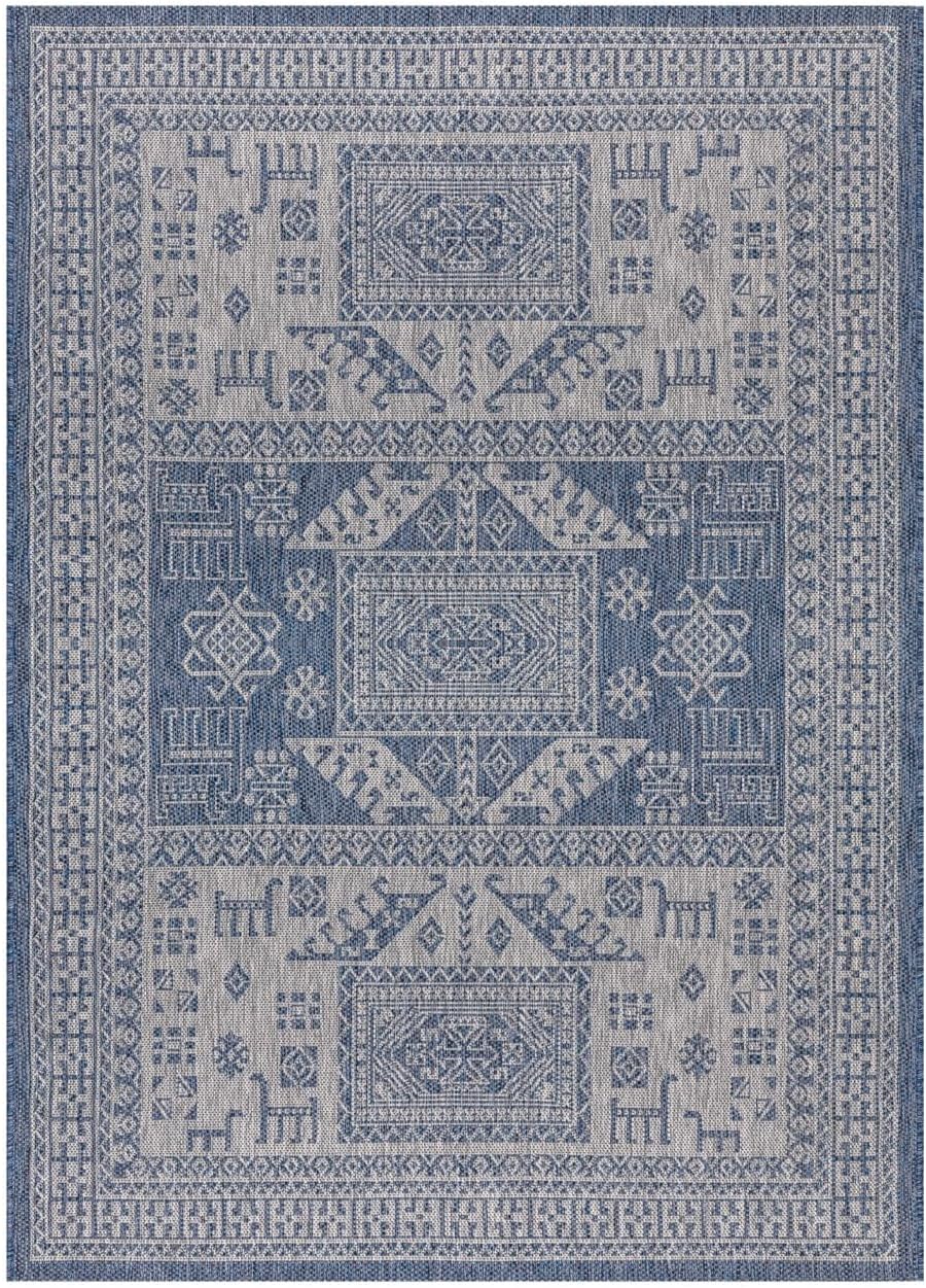 Keen Home Design Terrace Outdoor Area Rug - 4x6 Washable Indoor/Outdoor Rug for Patio, Kitchen, Balcony, Beach, Garden, Deck and Porch, Size: 3'10"x5'7"